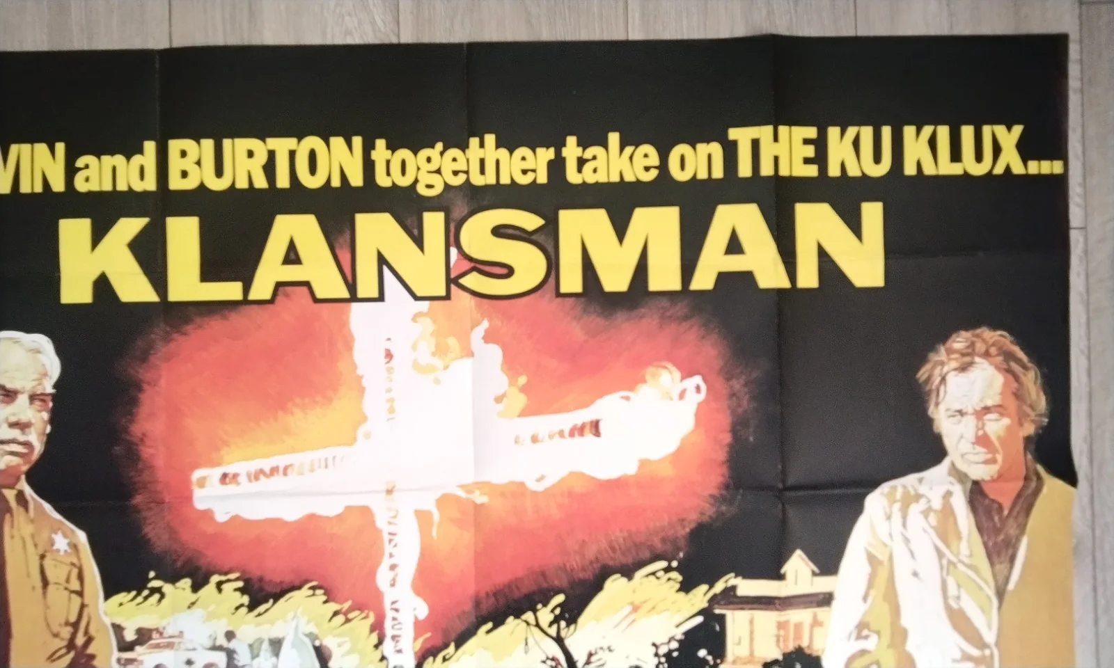 THE KLANSMAN, 1974, UK QUAD POSTER , LEE MARVIN , RICHARD BURTON., изображение 3