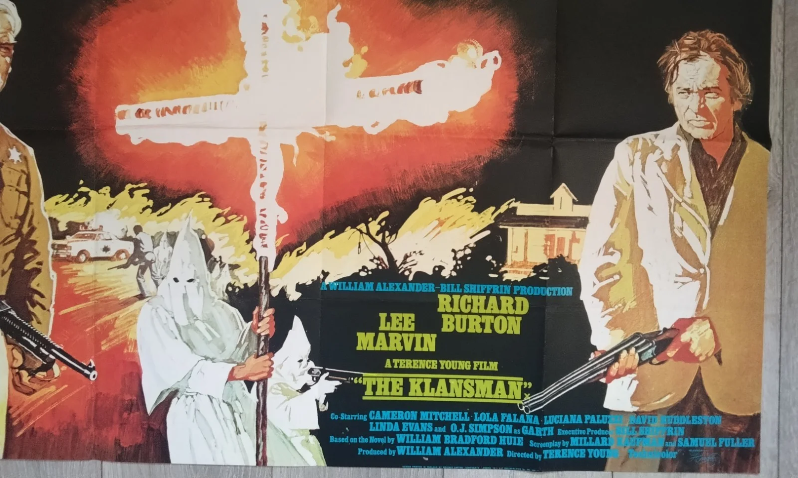 THE KLANSMAN, 1974, UK QUAD POSTER , LEE MARVIN , RICHARD BURTON., изображение 4