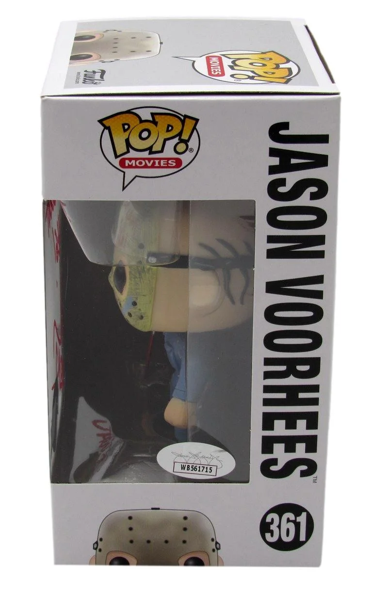 Ari Lehman Signed/Insc Funko Pop! #01 "Friday the 13th" Signed in Red JSA 190711, изображение 4