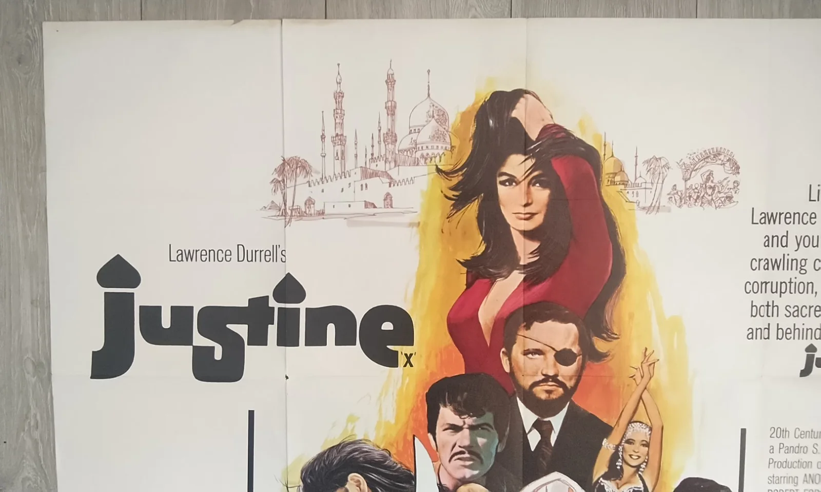 JUSTINE, QUAD POSTER, 1969. ANOUK AIMEE, DIRK BOGARDE, GEORGE CUKOR., image 2