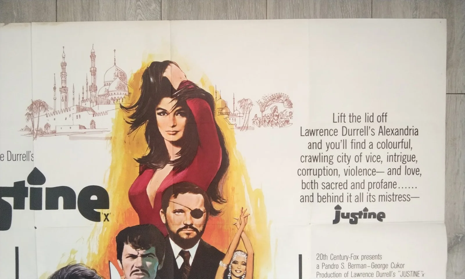 JUSTINE, QUAD POSTER, 1969. ANOUK AIMEE, DIRK BOGARDE, GEORGE CUKOR., image 3