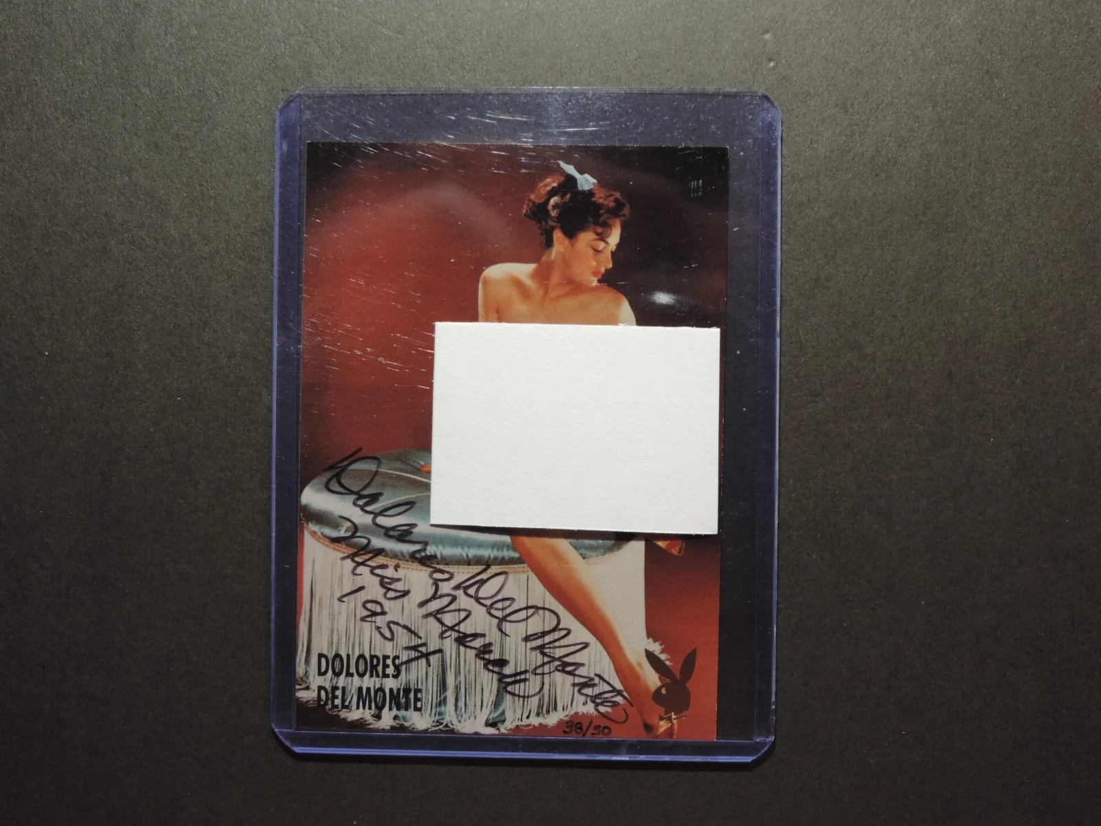 Dolores Del Monte — Dolores Del Monte autographed Playboy card No 31 MINT Hand signed