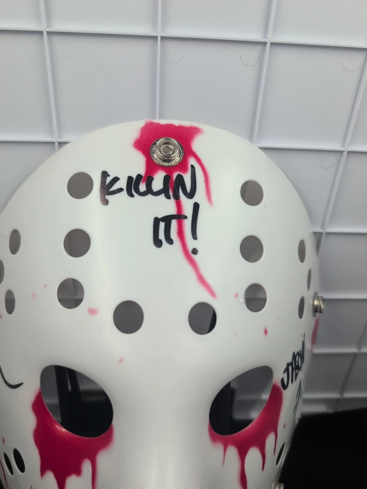 Ari Lehman " Killin It!" Signed Hockey/Jason Vorhees Mask Beckett Authenticated, изображение 3