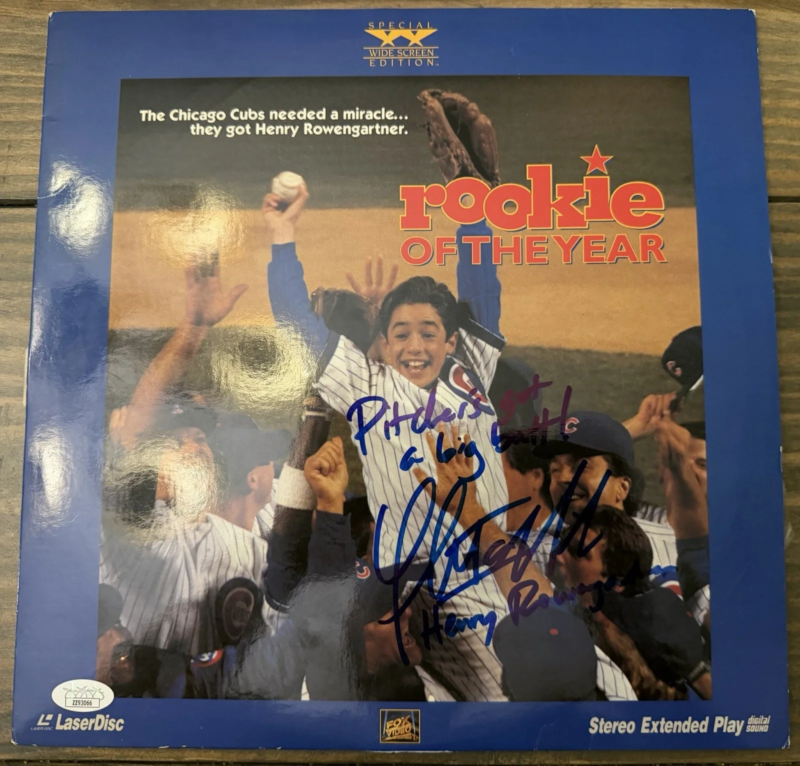 Autographed Rookie of the Year LaserDisc – Signed by Thomas Ian Nicholas - JSA, изображение 2