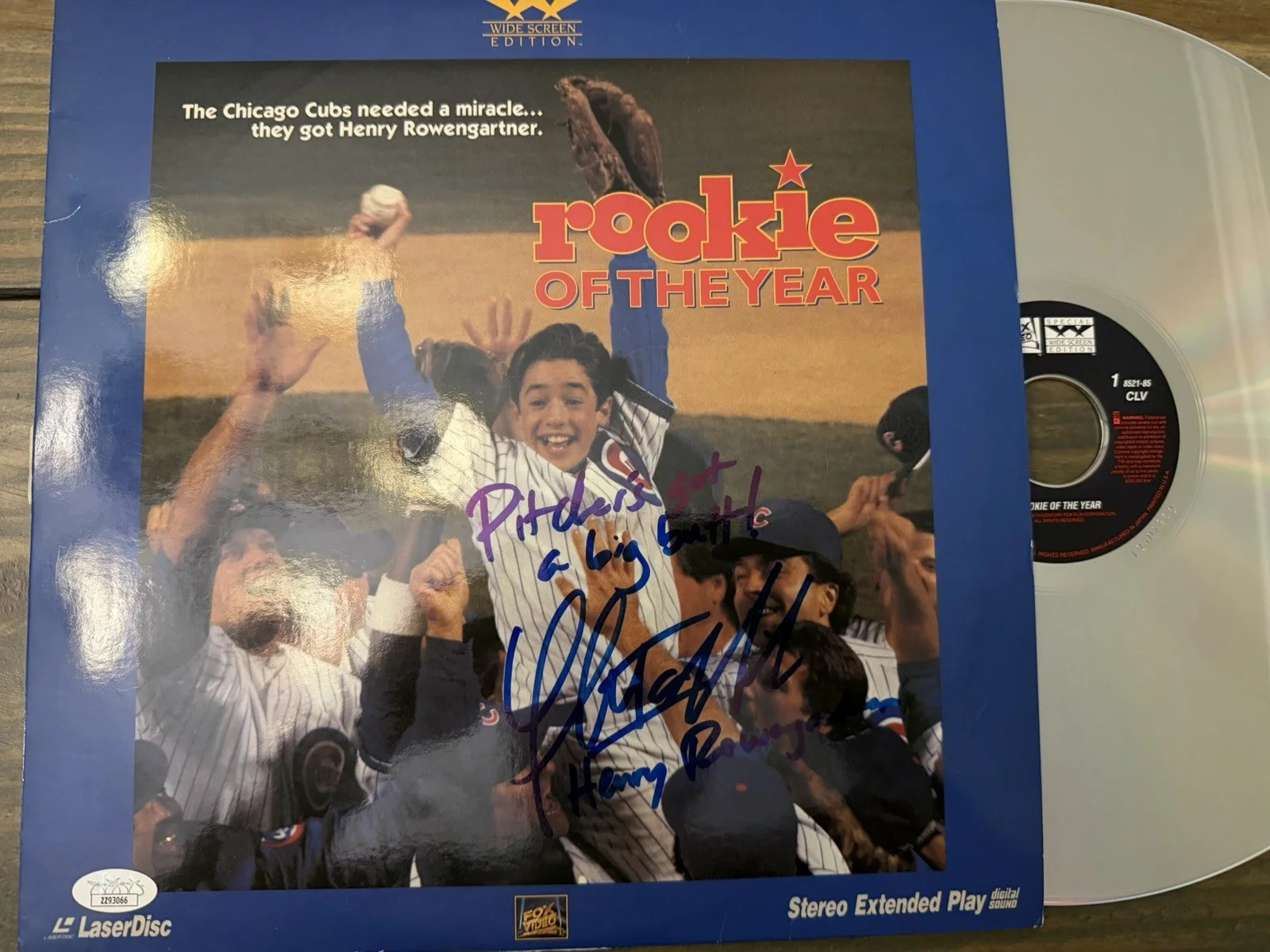 Autographed Rookie of the Year LaserDisc – Signed by Thomas Ian Nicholas - JSA, изображение 3