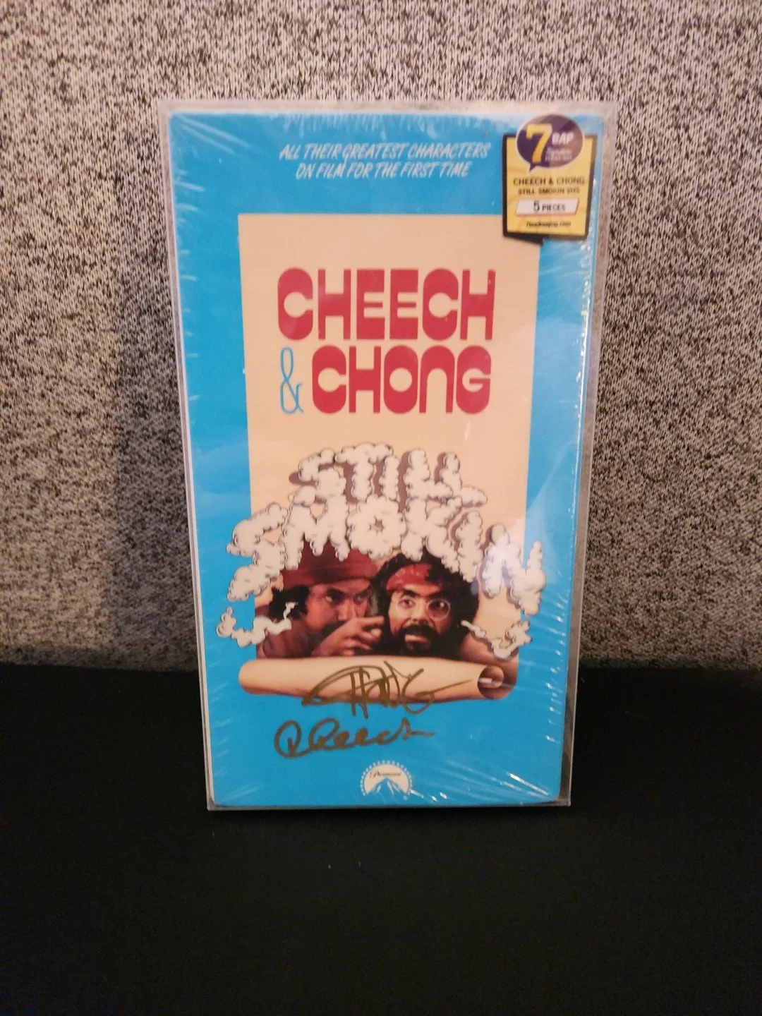 Tommy Chong and Cheech Marin — Cheech And Chong Still Smoking *sealed*VHS Signed JSA In Protector
