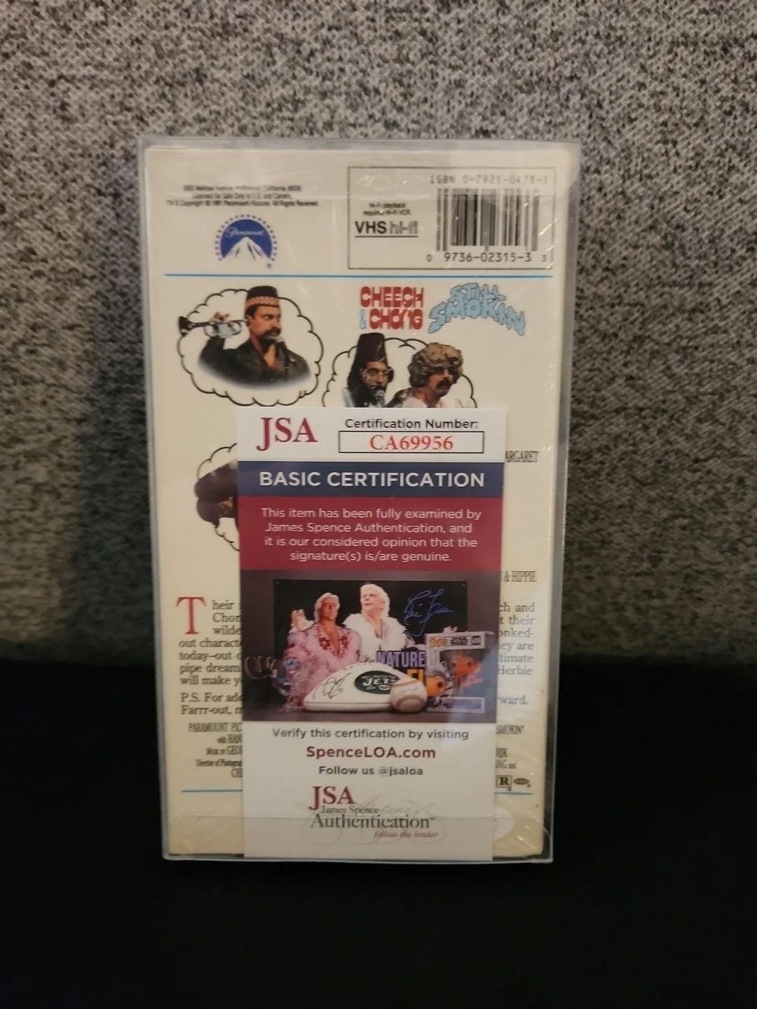 Tommy Chong, Cheech Marin — Cheech And Chong Still Smoking *sealed*VHS Signed JSA In Protector, image 4