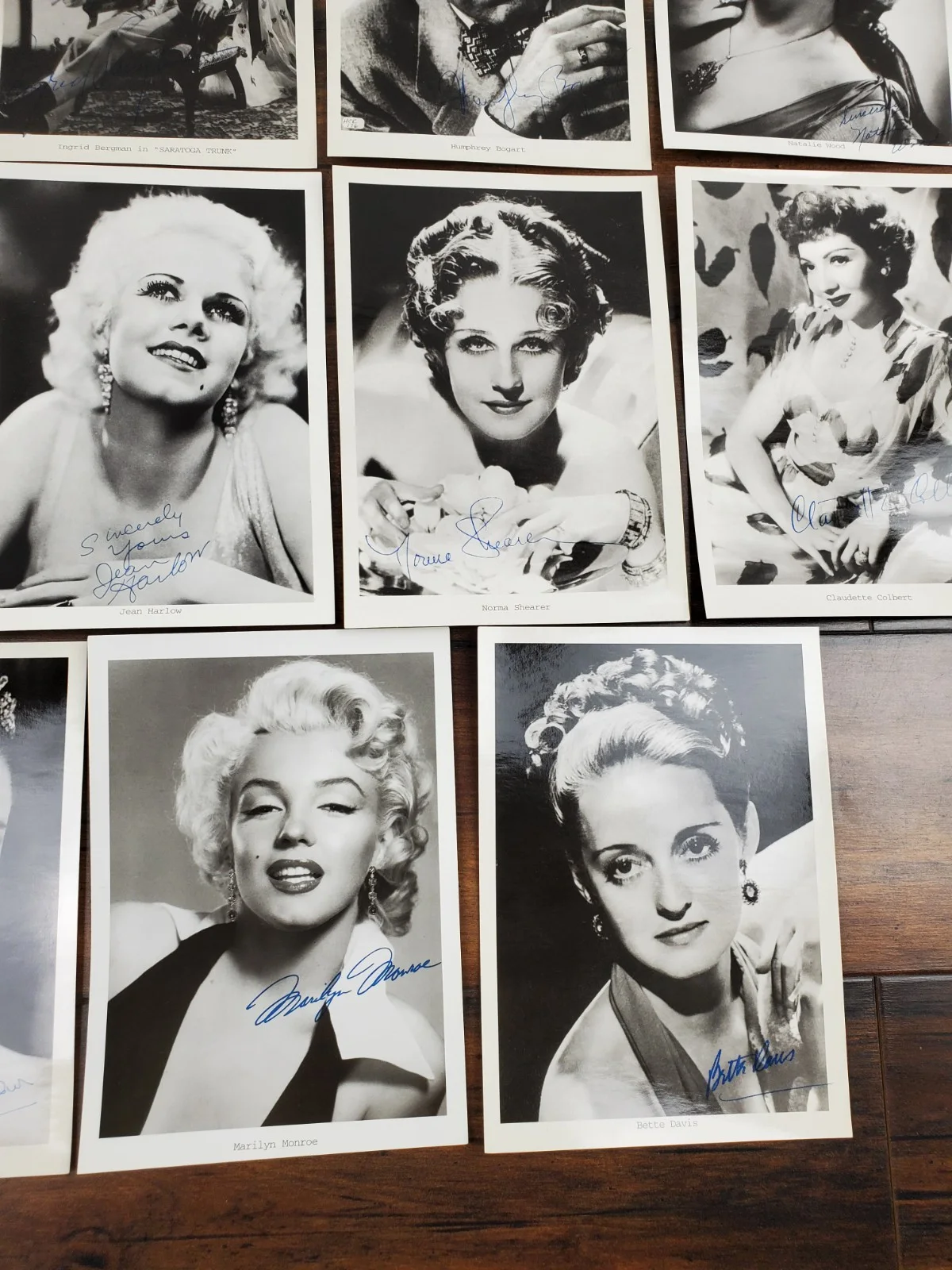 5x7 Hollywood B&W Faux Signature Photo Lot Marilyn Monroe Bette Davis Hepburn +, изображение 4