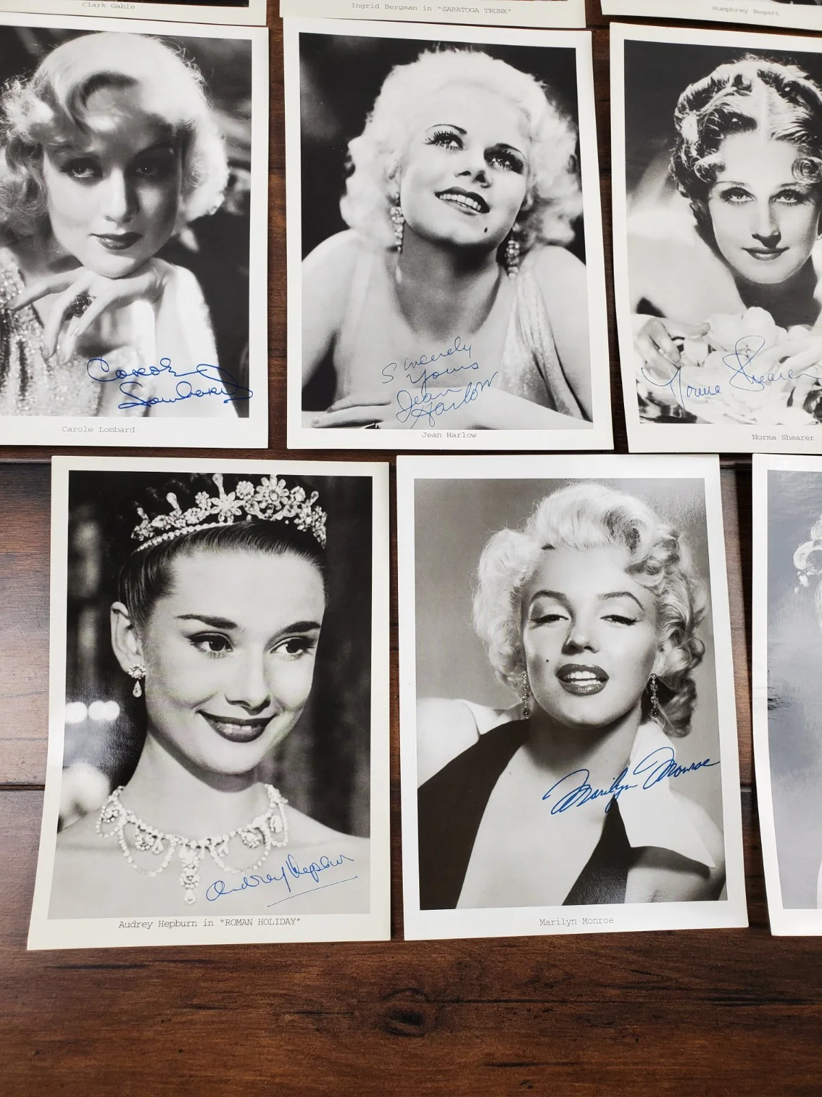 5x7 Hollywood B&W Faux Signature Photo Lot Marilyn Monroe Bette Davis Hepburn +, изображение 5