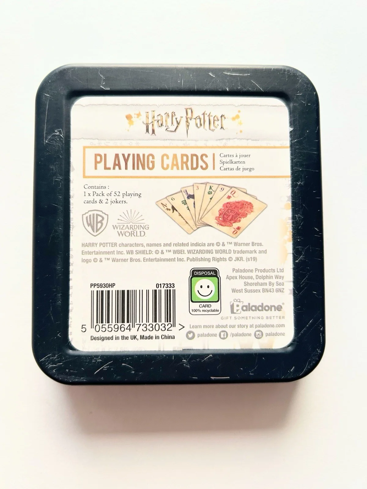Hogwarts Harry Potter Playing Cards Tin, image 2