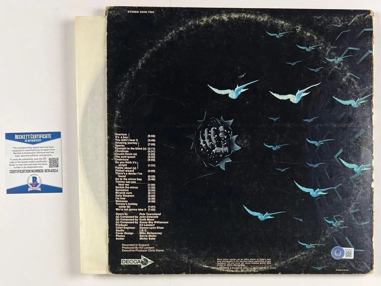 The Who: Pete Townshend Signed "Tommy" Album (Beckett/BAS Authentication, image 3