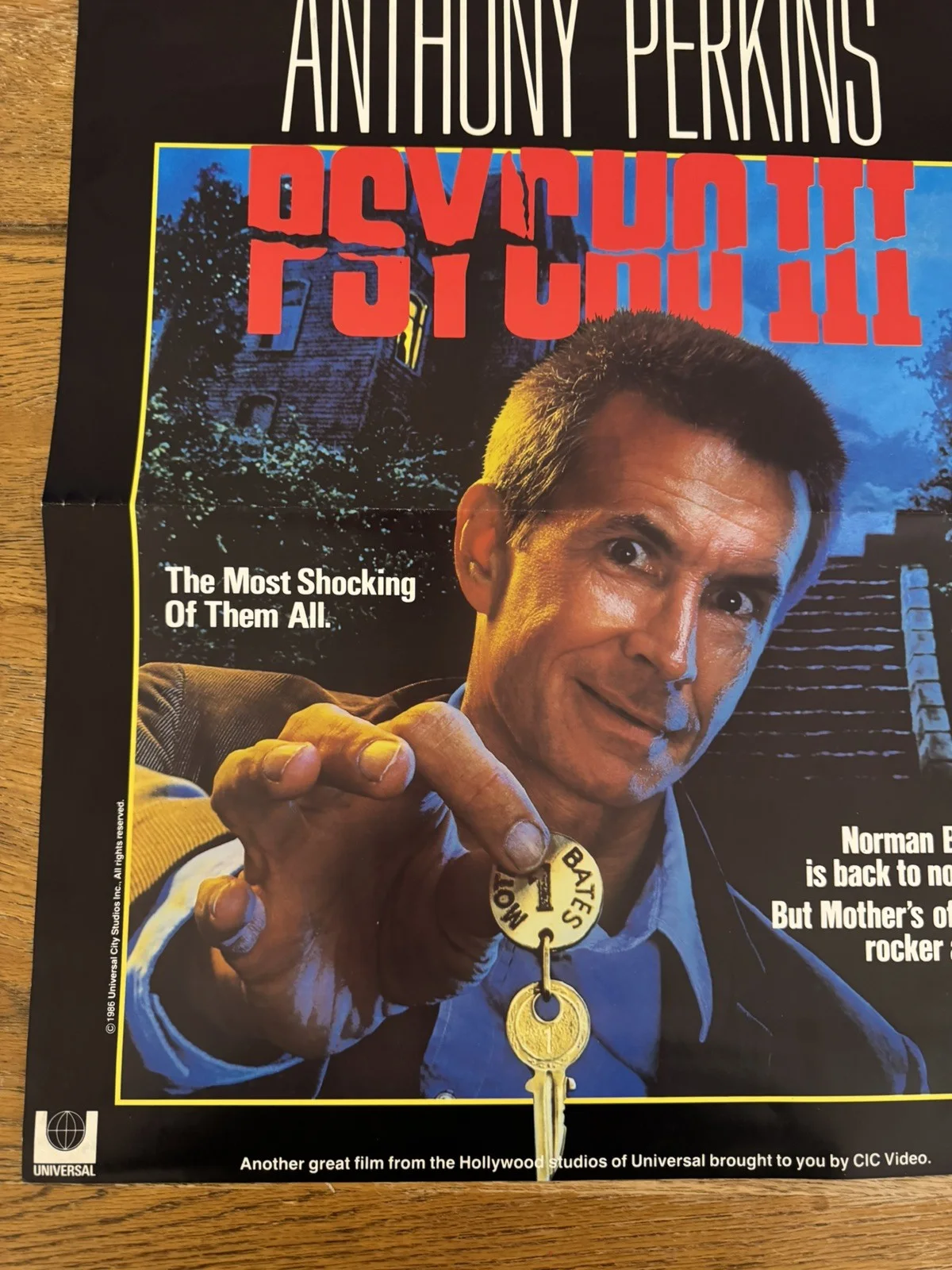 Psycho 3 Original Video Shop VHS Poster 1987, image 2