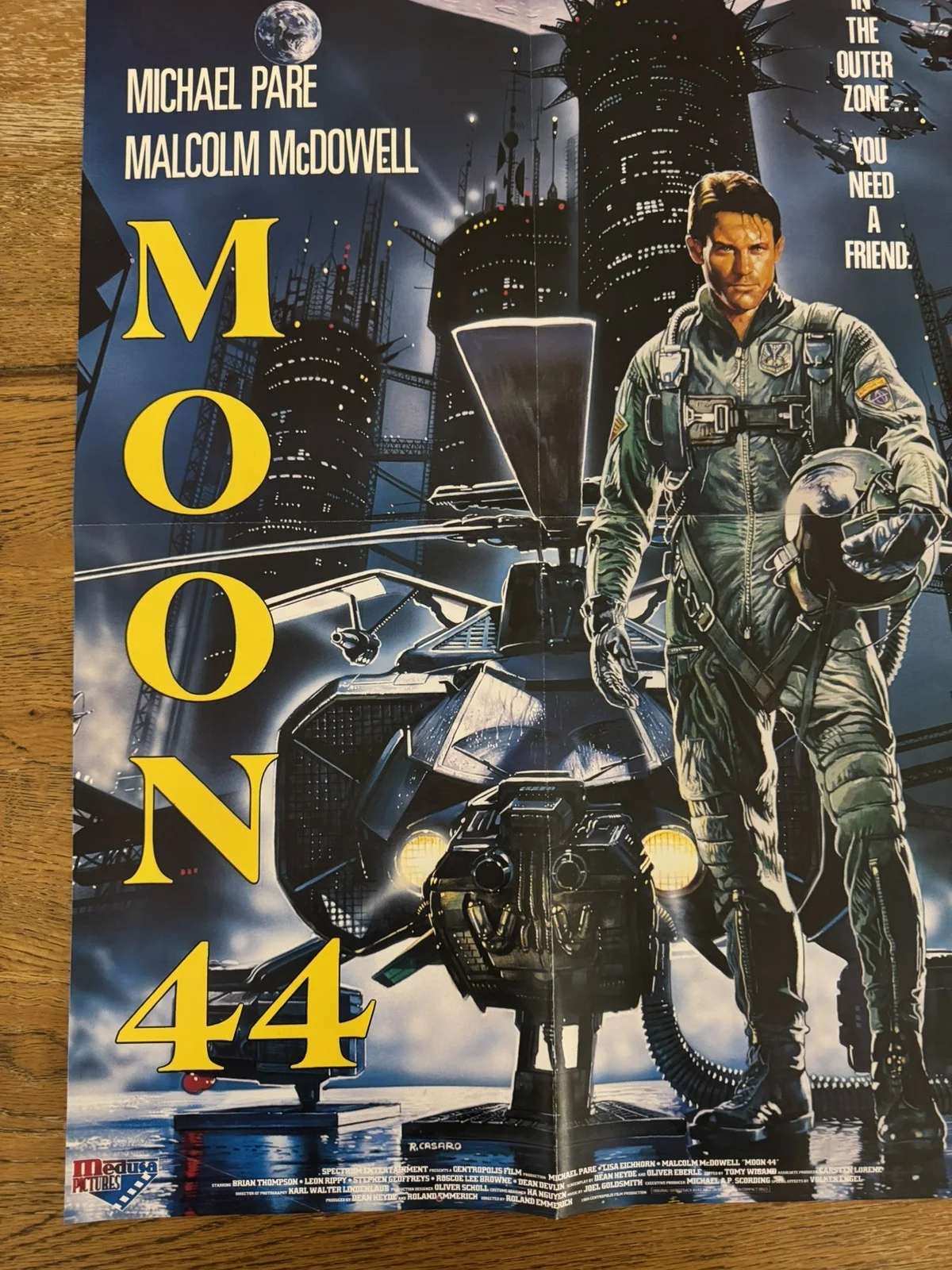 Moon 44 Original Video Shop VHS Poster 1989 Rare Version, image 5