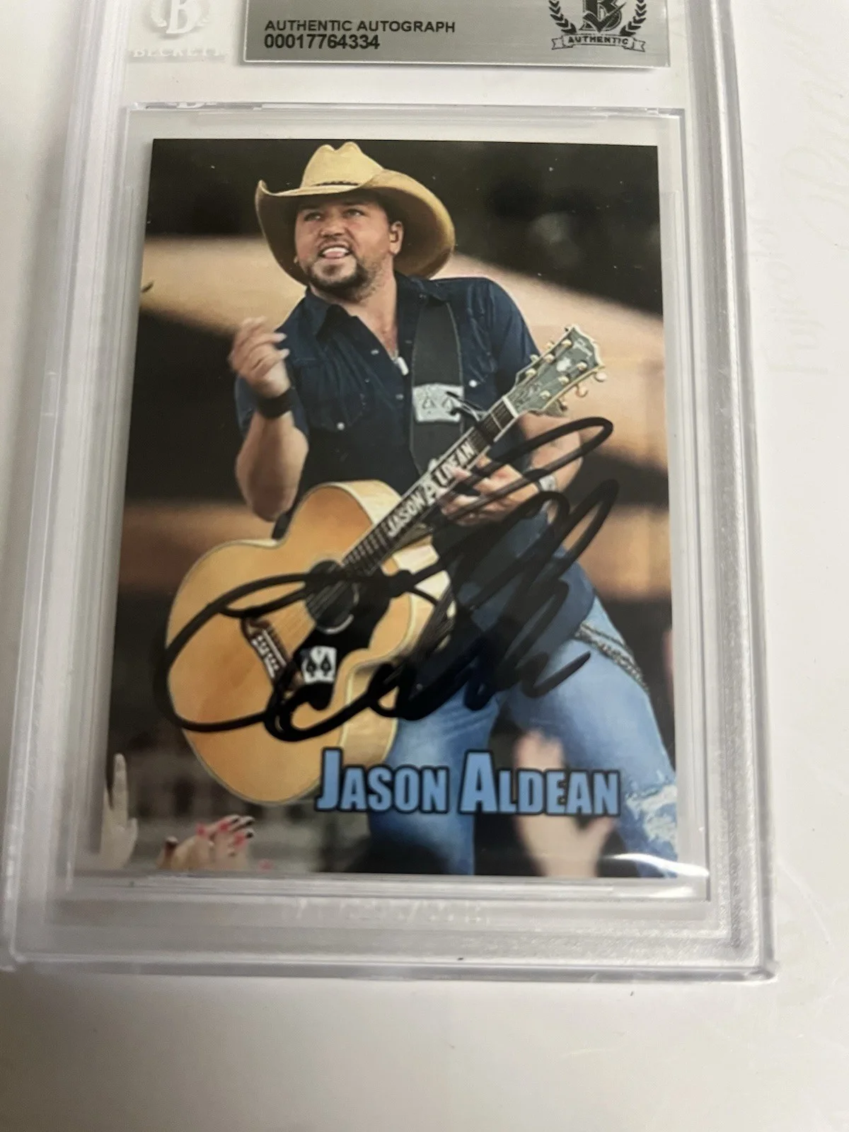 Autographed Jason Aldean Card Beckett Signed Auto Authentic Country Music, image 2