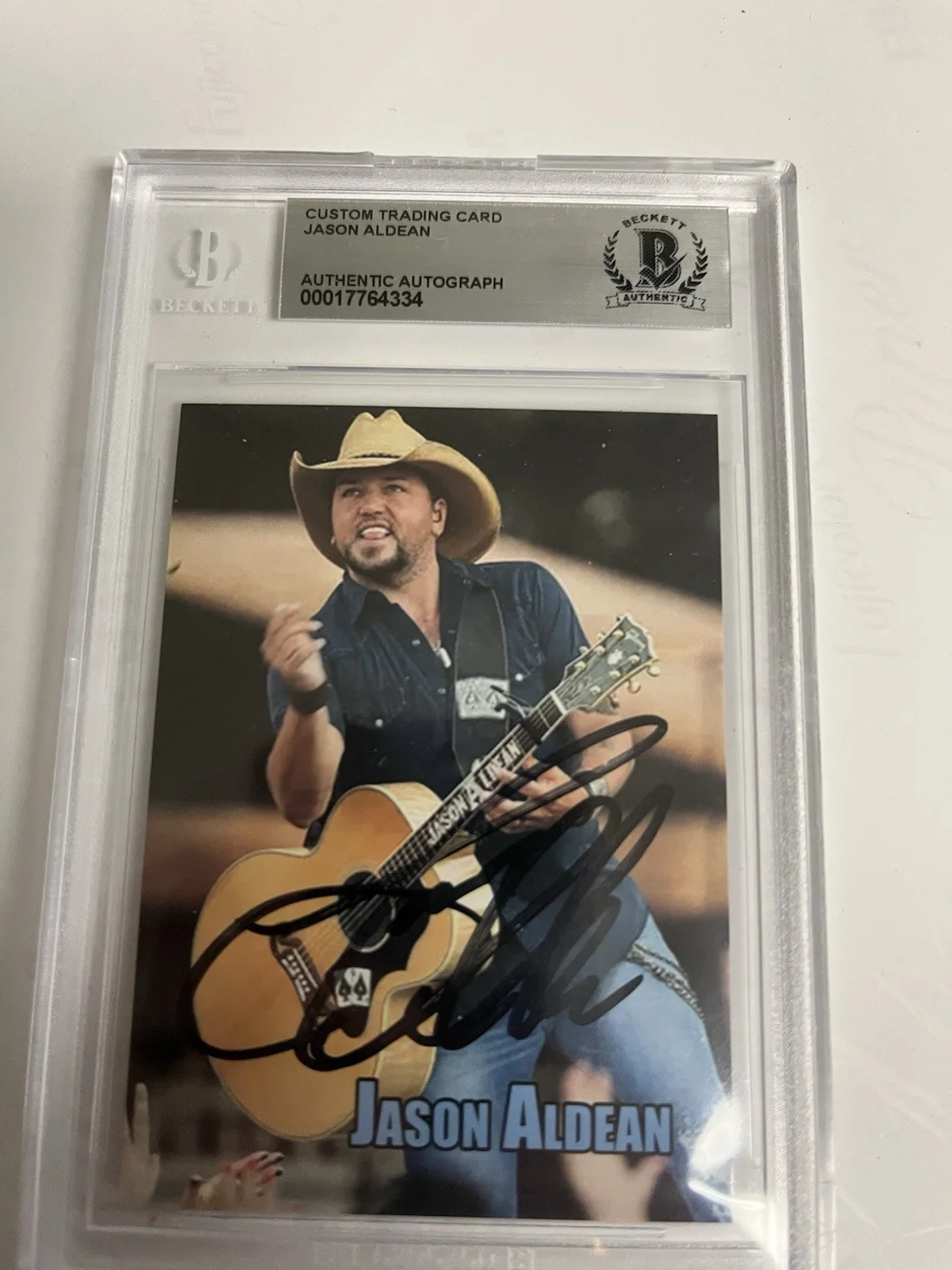 Autographed Jason Aldean Card Beckett Signed Auto Authentic Country Music, image 3