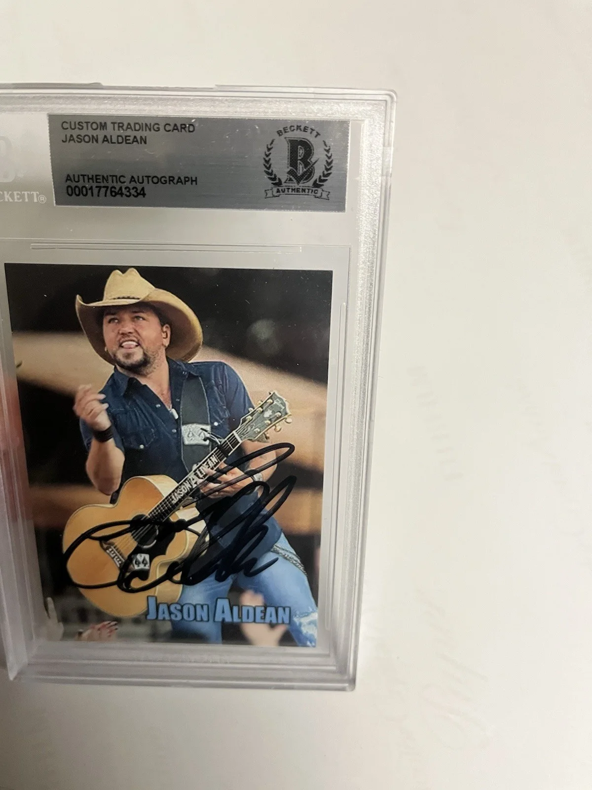 Autographed Jason Aldean Card Beckett Signed Auto Authentic Country Music, image 5