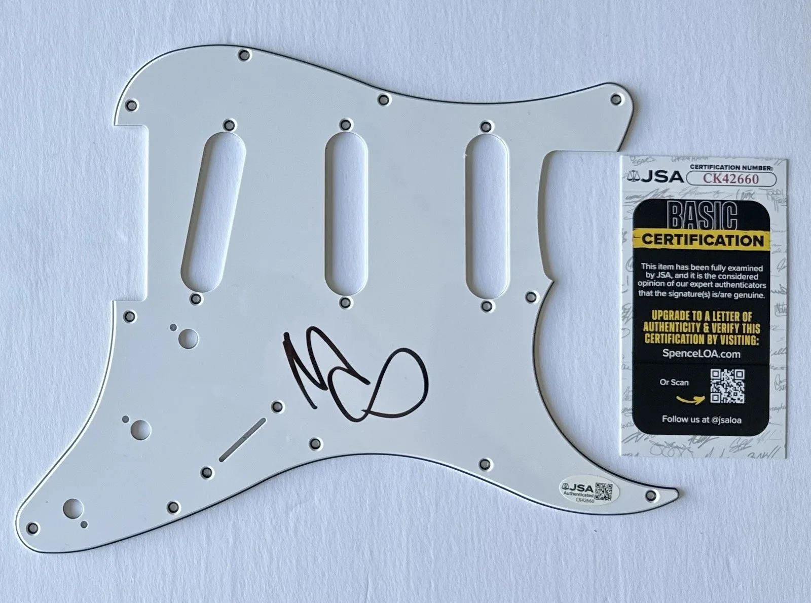 NAS HAND SIGNED AUTOGRAPH PICKGUARD +JSA COA NASIR JONES RAPPER, image 5
