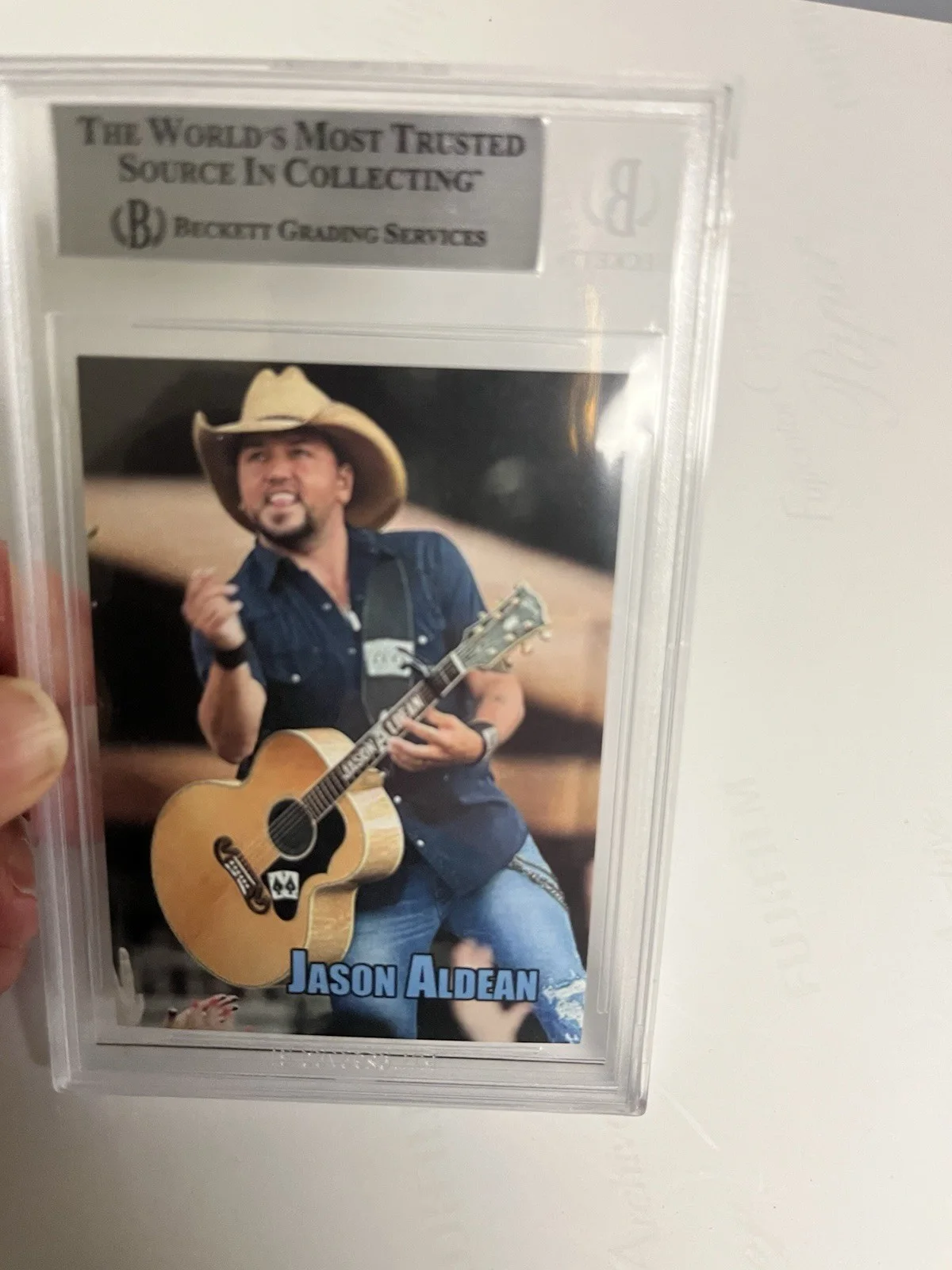 Autographed Jason Aldean Card Beckett Signed Country Music Legend Auto Slabbed, изображение 4