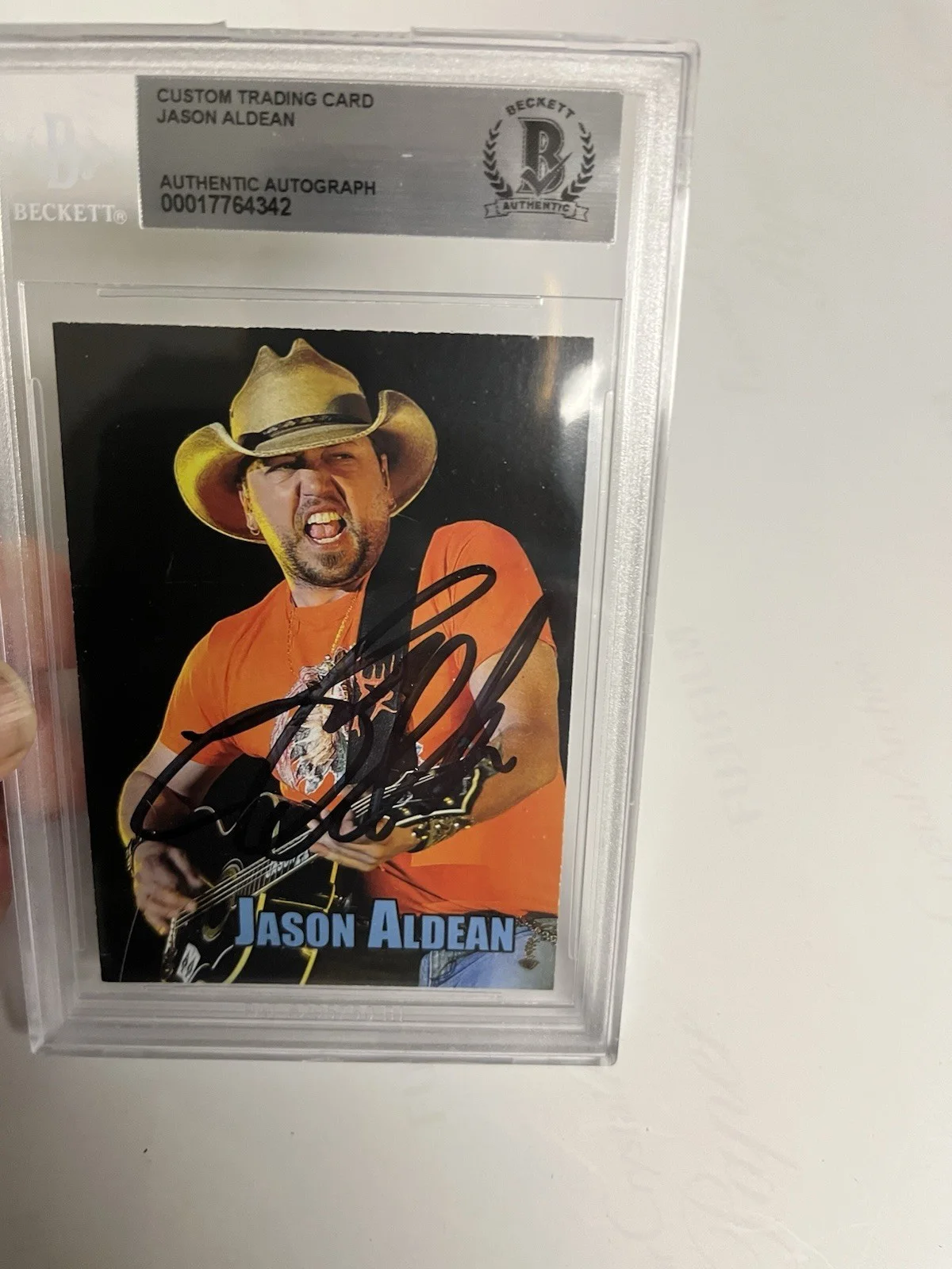 Autographed Jason Aldean Card Beckett Signed Country Music Legend Auto Slabbed, изображение 5