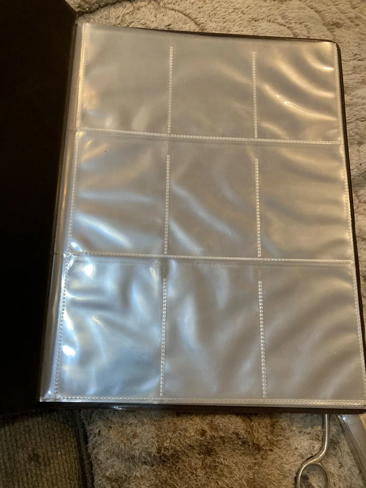 SPORTS CARDS ALBUM WITH 10 SHEETS OF 9 CARD PLASTIC SHEET HOLDERS NEVER USED, изображение 3
