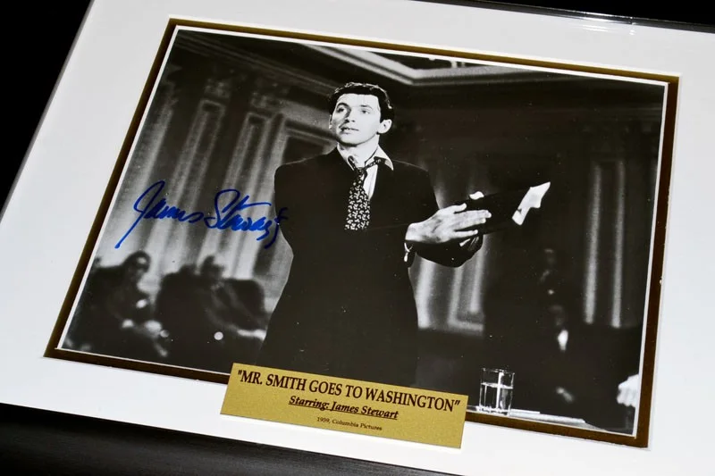 JAMES STEWART — JAMES STEWART Signed Autograph, MR. SMITH GOES TO WASHINGTON Script, DVD, COA, image 2