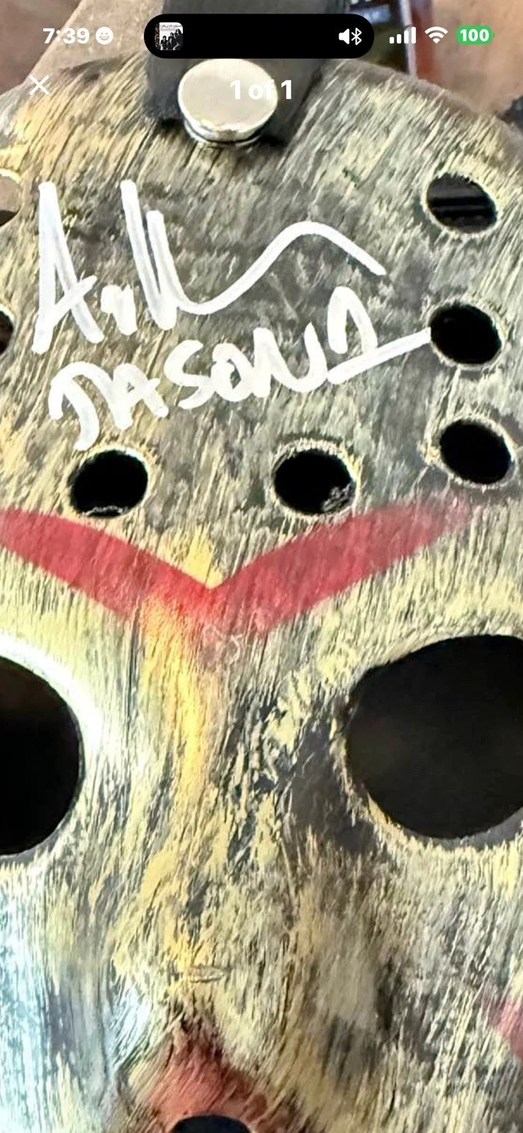 Ari Lehman — Jason Friday The 13th Masks Lot (10) Autographed By Ari Lehman JSA Witness.￼, изображение 2