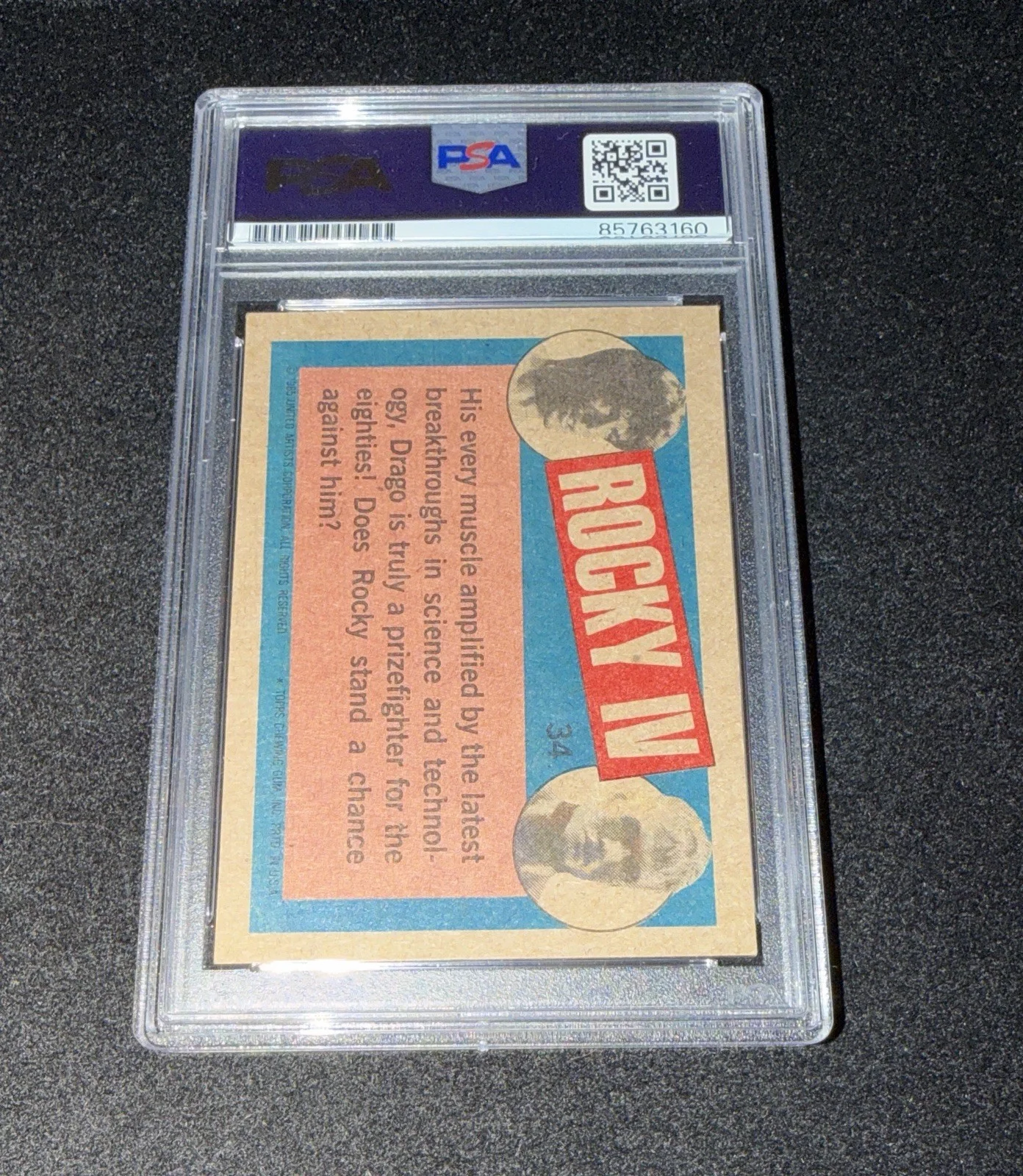 Dolph Lundgren Signed 1985 Topps Rocky IV Card PSA Slabbed Aided By Science!, изображение 2