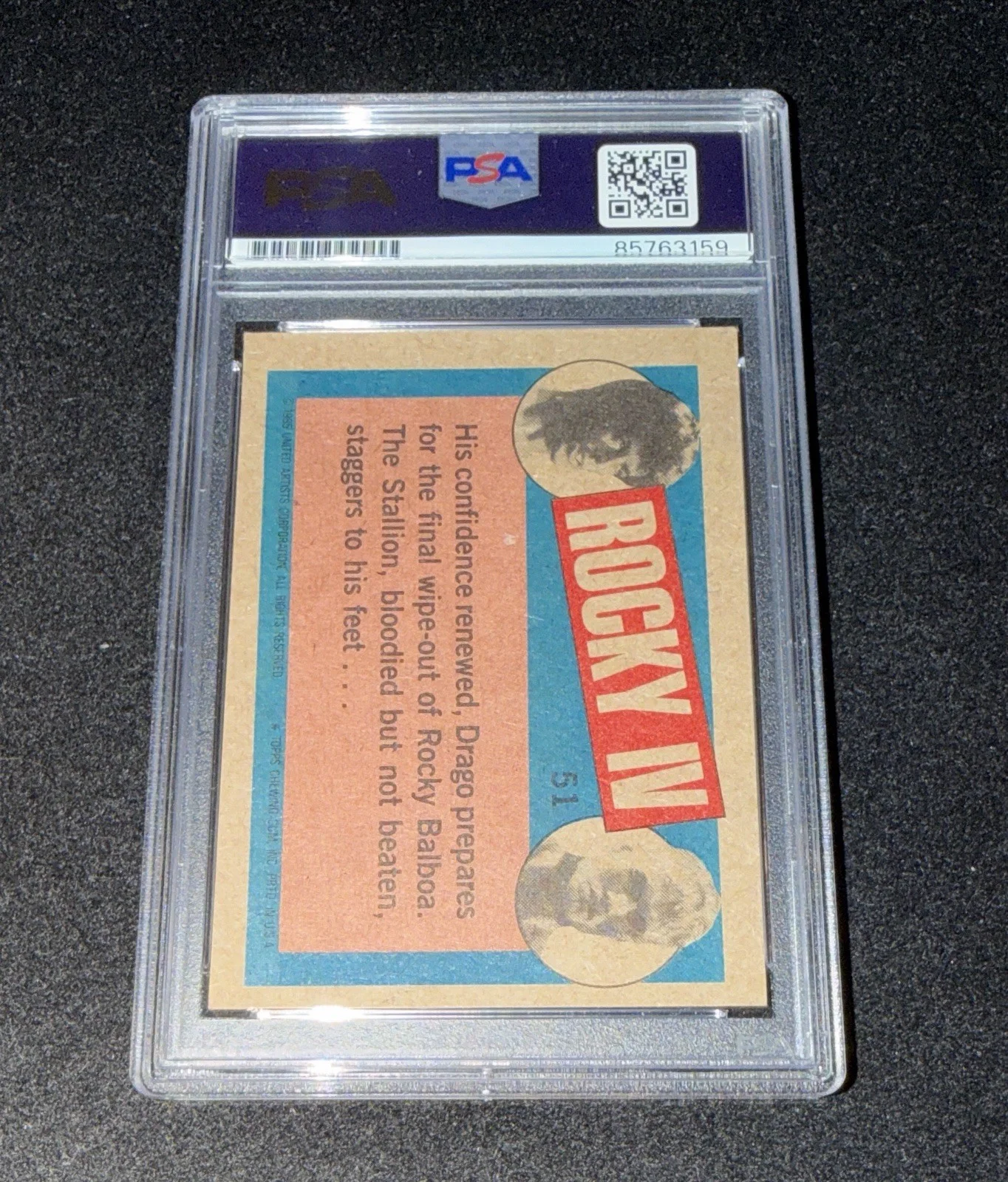 Dolph Lundgren Signed 1985 Topps Rocky IV Card PSA Slabbed A Fantastic Fighter!, image 2