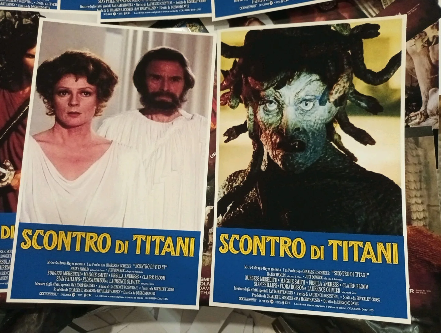 Clash Of The Titans 1981. 12 Matt Finish 7x5ins ITALIAN Lobby Art Cards. Set 1., изображение 4