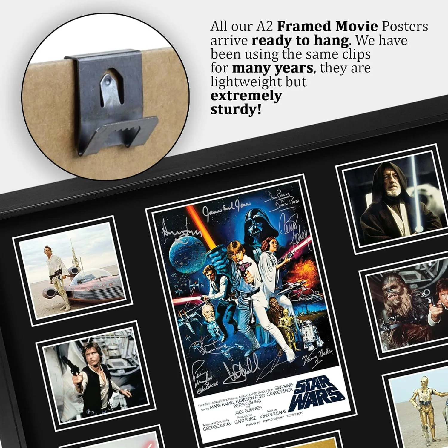 HWC Trading A2 Framed Star Wars 'A New Hope' Printed Autograph Display, image 3