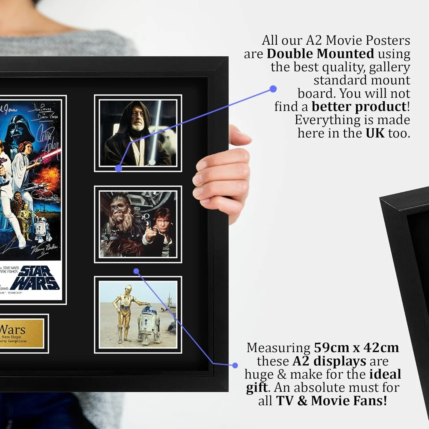 HWC Trading A2 Framed Star Wars 'A New Hope' Printed Autograph Display, image 5