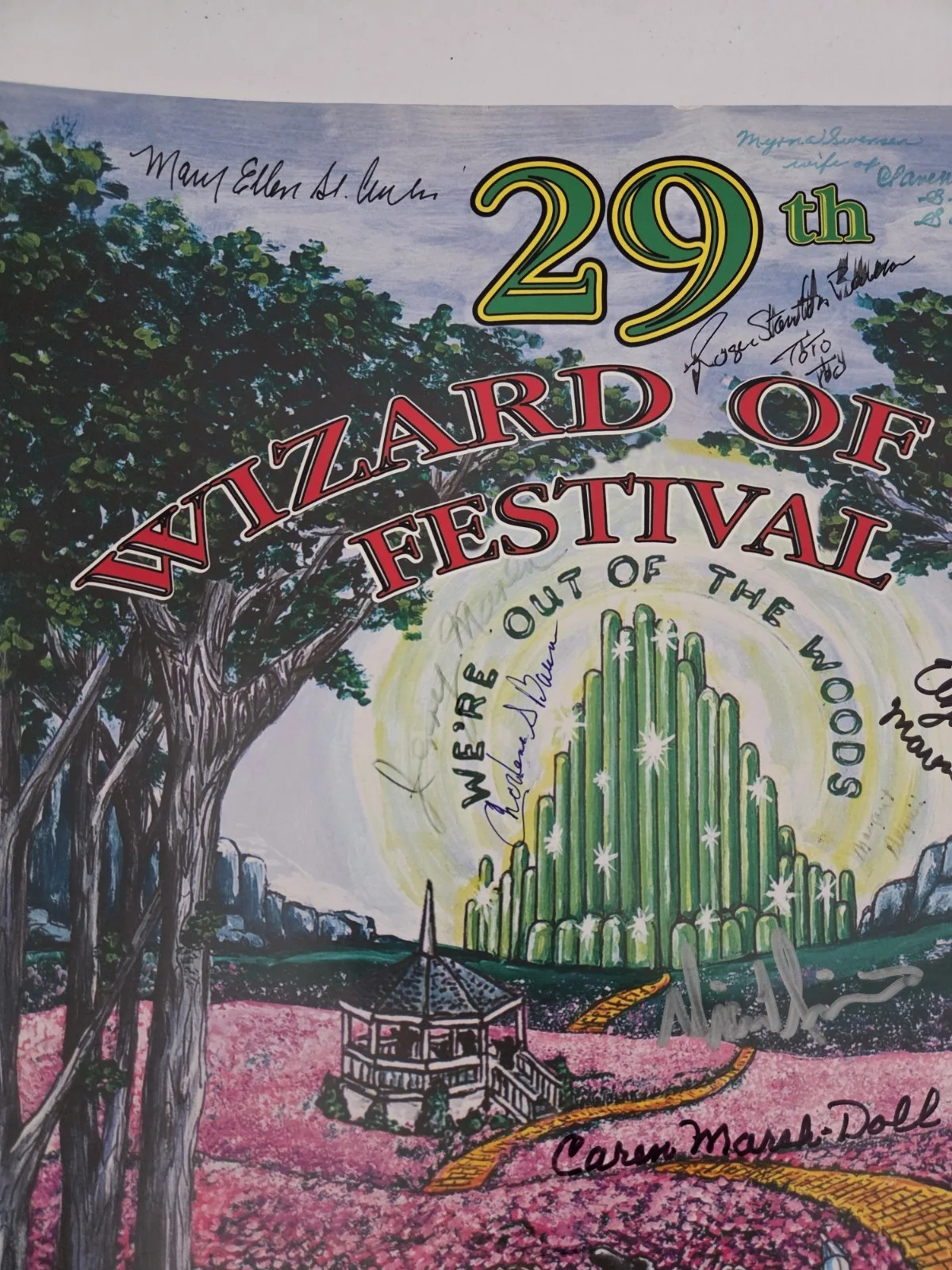 Wizard of Oz Autographed 29th Annual Festival Poster, image 2