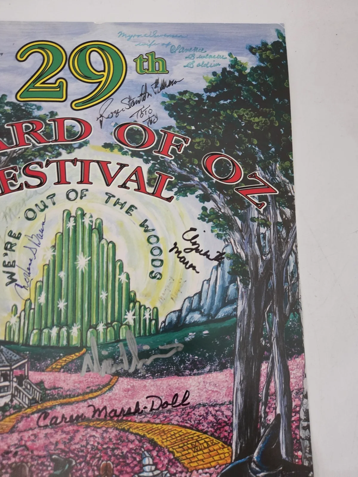 Wizard of Oz Autographed 29th Annual Festival Poster, image 3