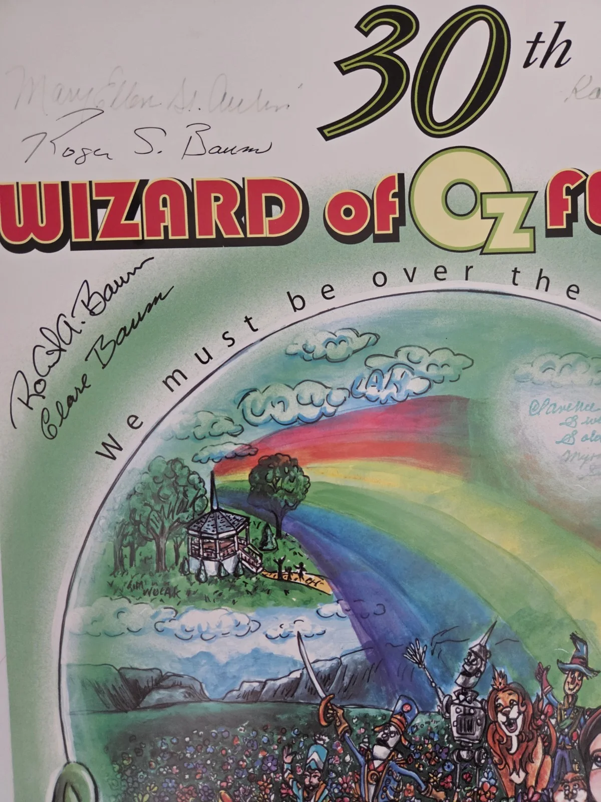 Wizard of Oz Autographed 30th Annual Festival Poster, image 2