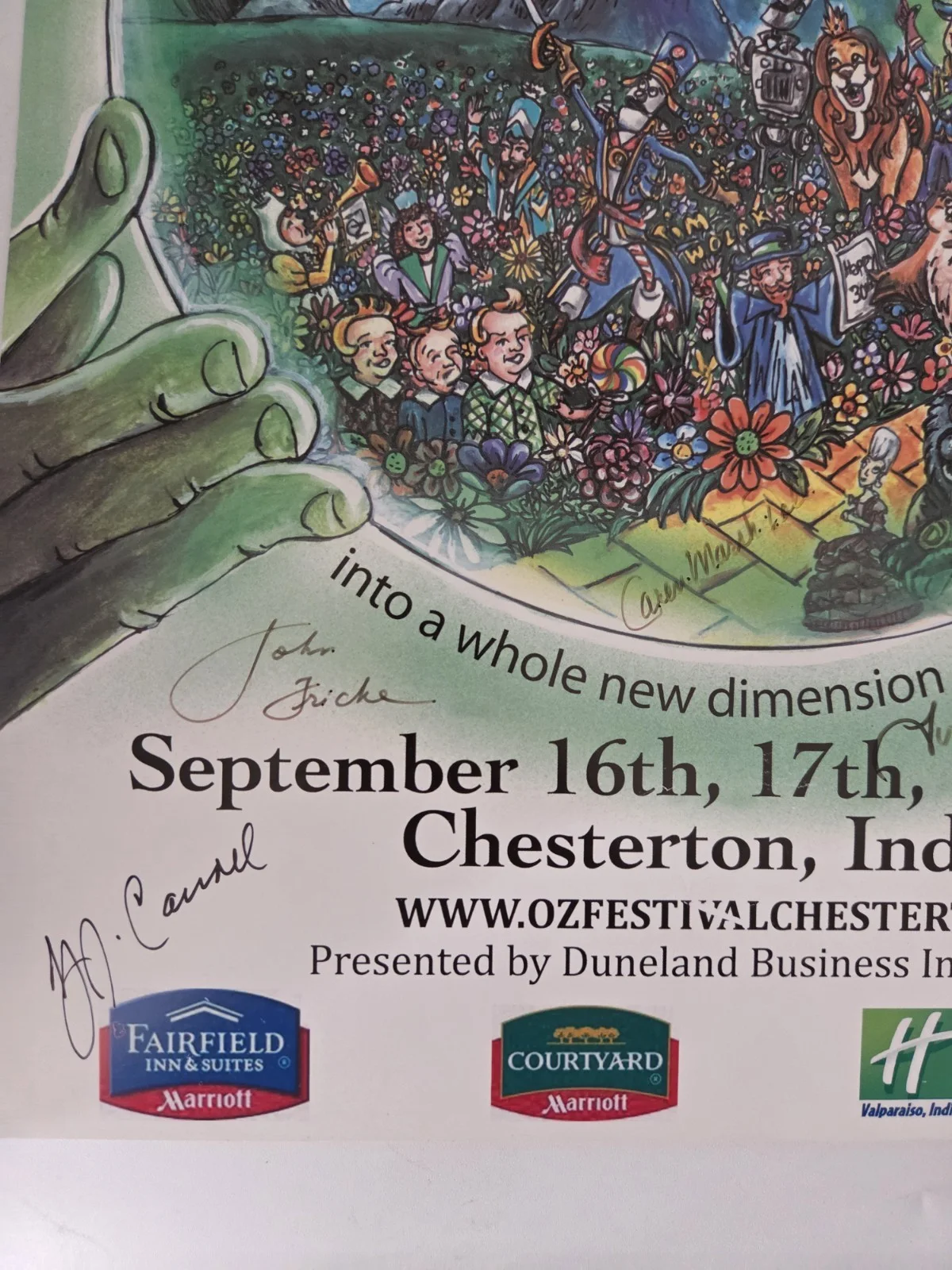 Wizard of Oz Autographed 30th Annual Festival Poster, image 4
