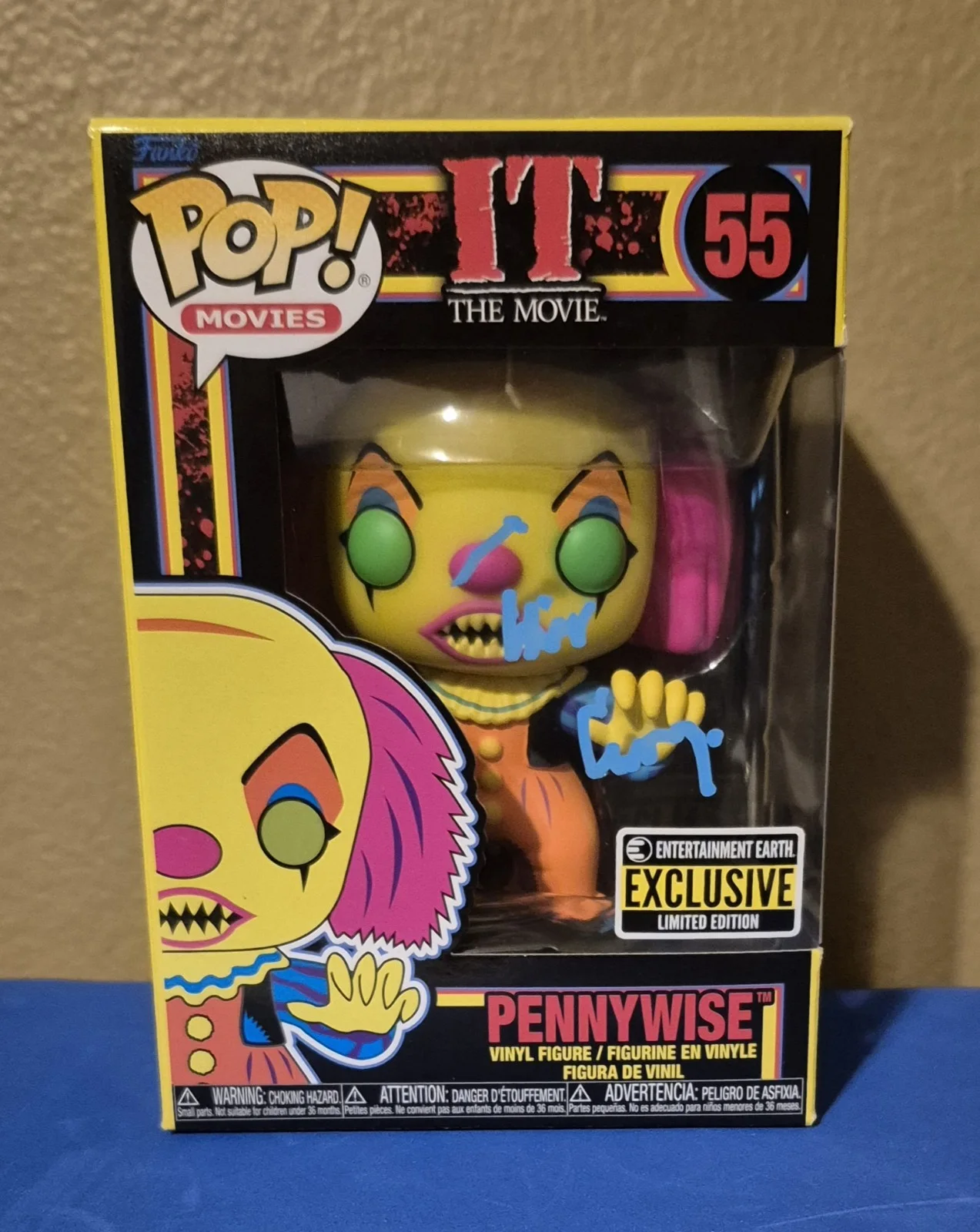 Tim Curry — Tim Curry Autographed Signed Funko Pop #55 Pennywise IT Blacklight BECKETT