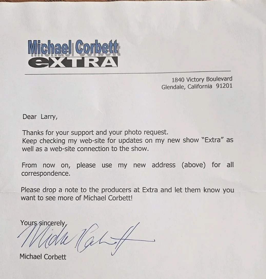 Michael Corbett — Michael Corbett signed 8x10 photo & letter, Ryan's Hope, Young & Restless actor, изображение 3