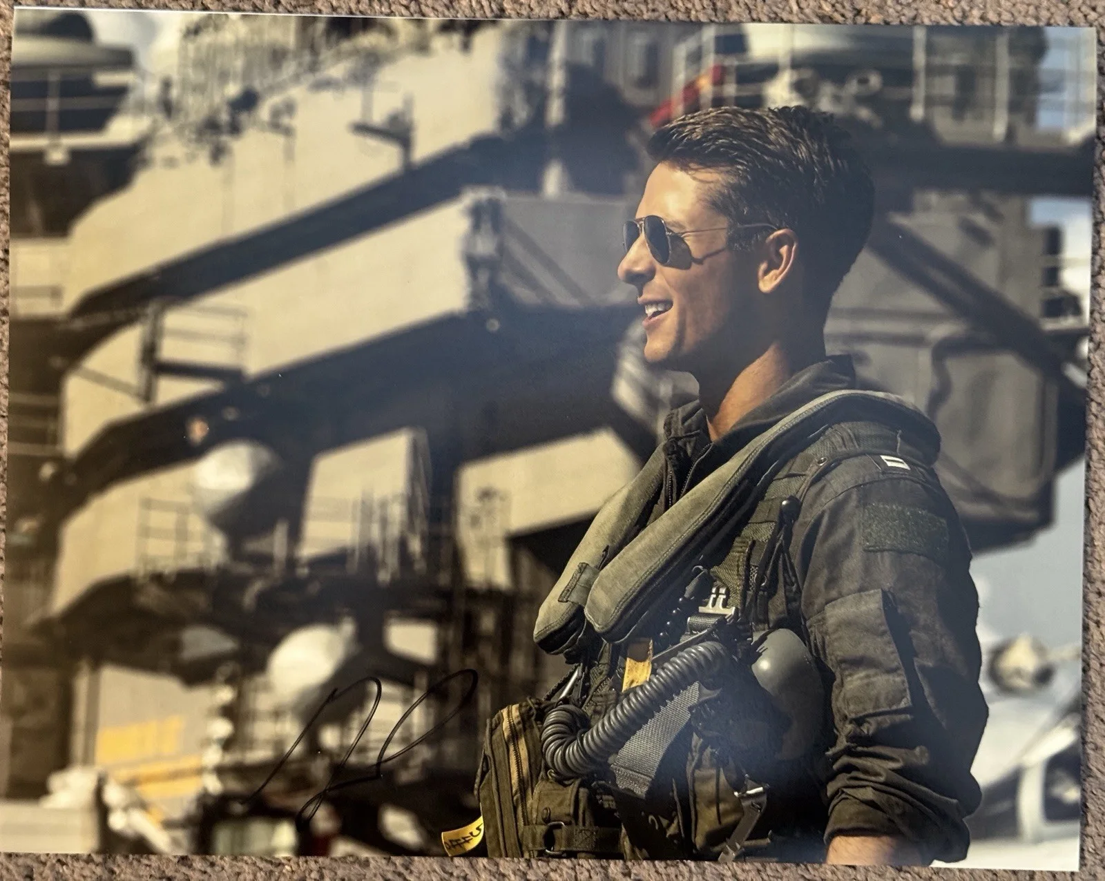 Glen Powell — Glen Powell Signed 11x14 Top Gun Maverick Hangman