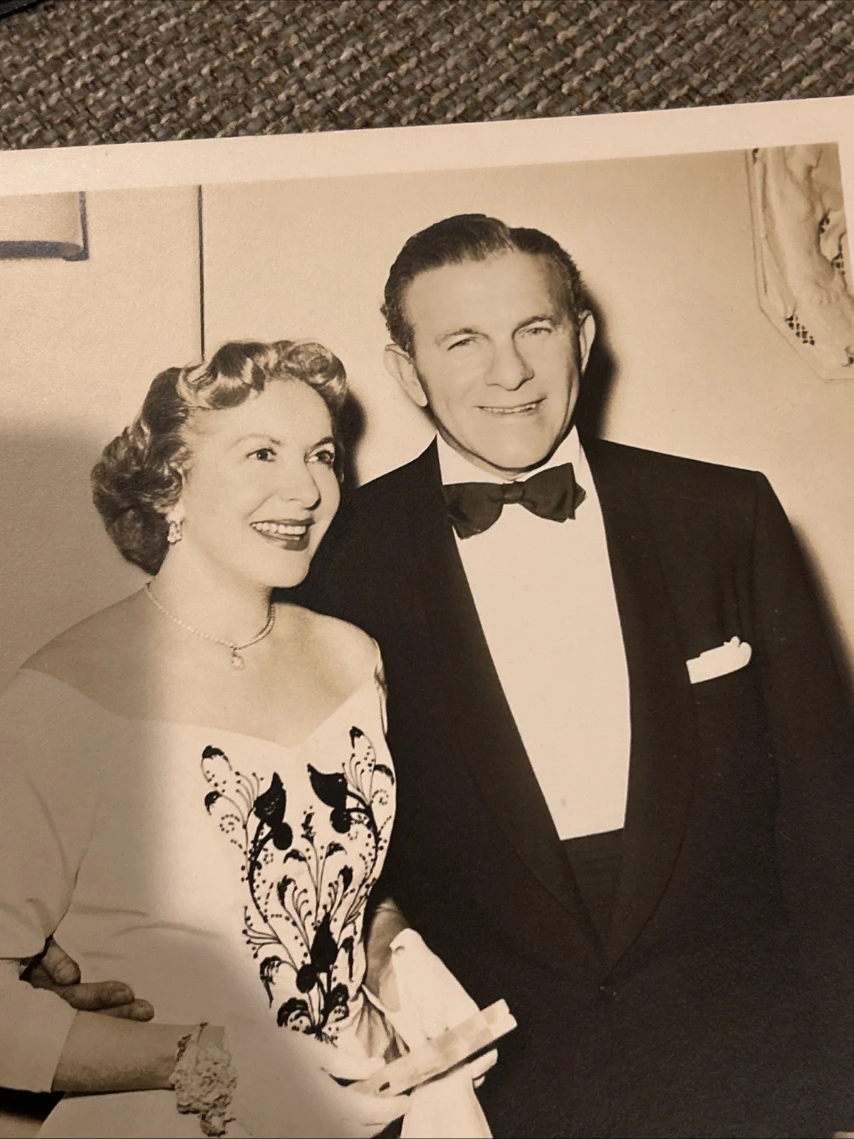 Married Actors GRACIE ALLEN and GEORGE BURNS Stamped 1950s 8x10 Photo, изображение 2