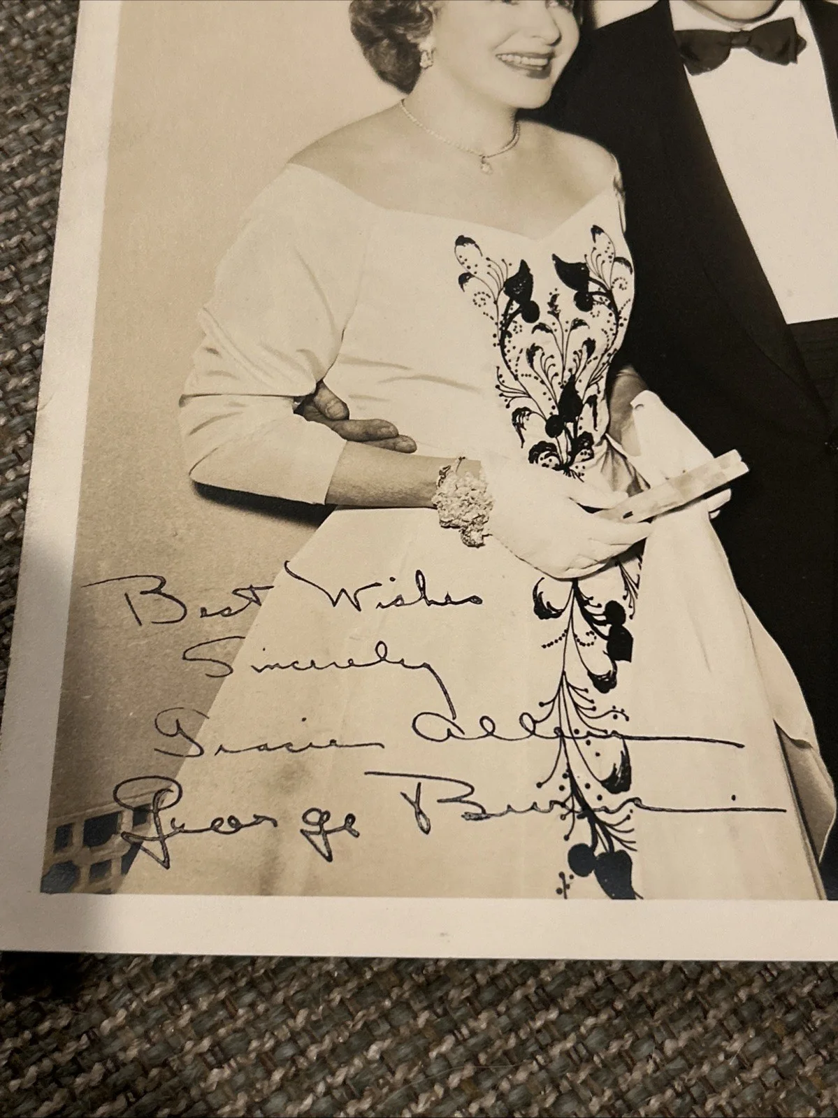 Married Actors GRACIE ALLEN and GEORGE BURNS Stamped 1950s 8x10 Photo, изображение 3