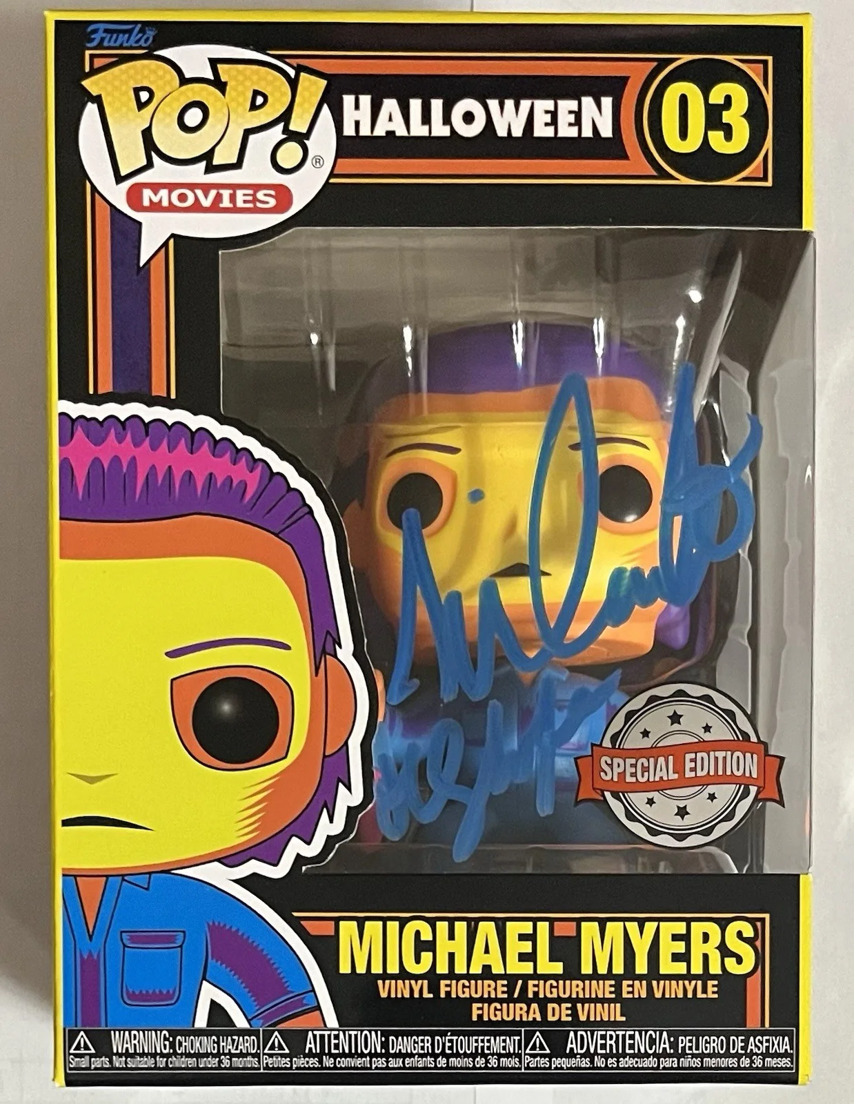 Nick Castle — Nick Castle Signed Halloween Michael Myers SE Funko Pop #03 AUTO MMP COA