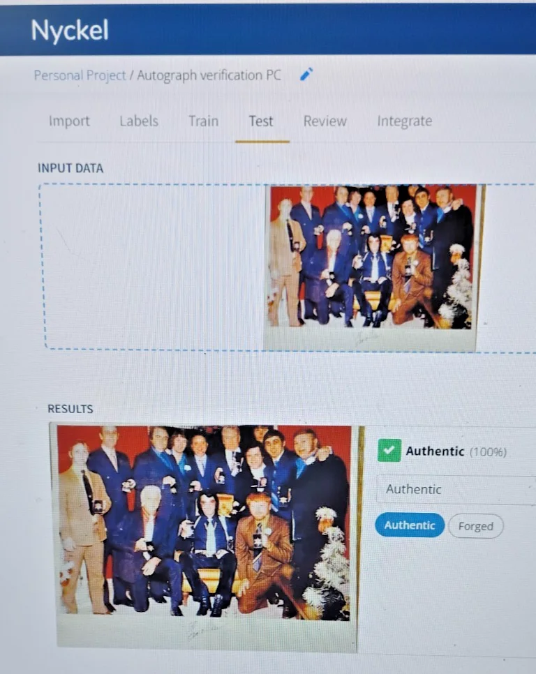 George Klein Signed 8 x 10 Color Photo Elvis Presley With Memphis Mafia, image 4