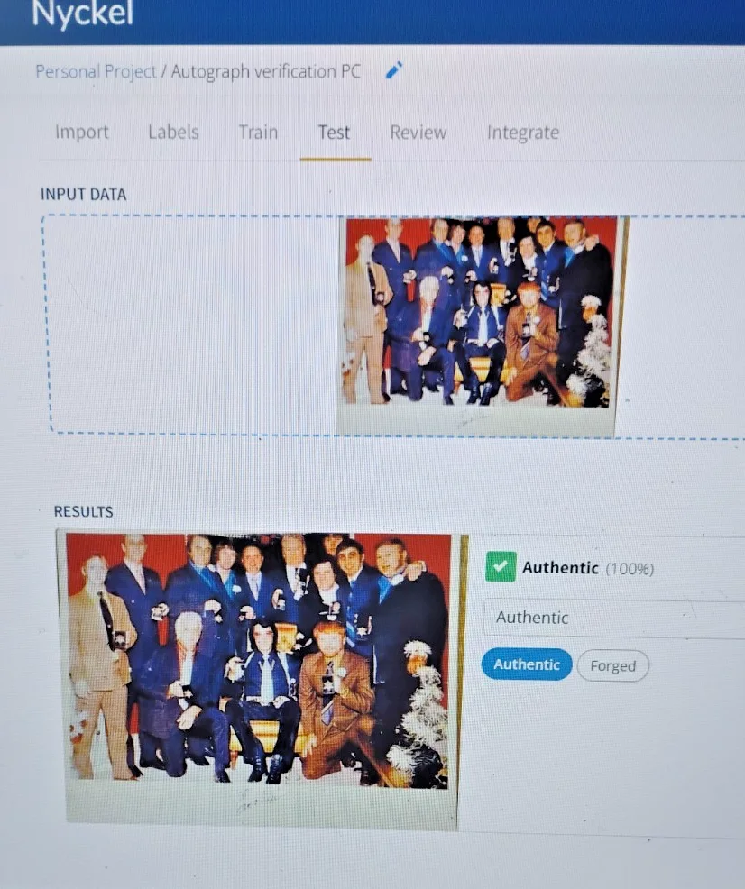 George Klein Signed 8 x 10 Color Photo Elvis Presley With Memphis Mafia, image 5