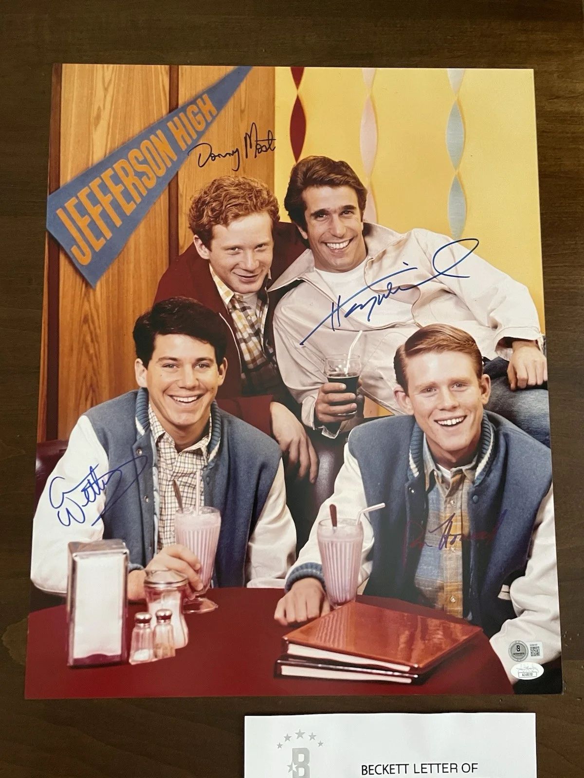 Happy Days Cast — HAPPY DAYS Cast 16x20 Signed by FOUR Beckett Letter Incredible !, изображение 2