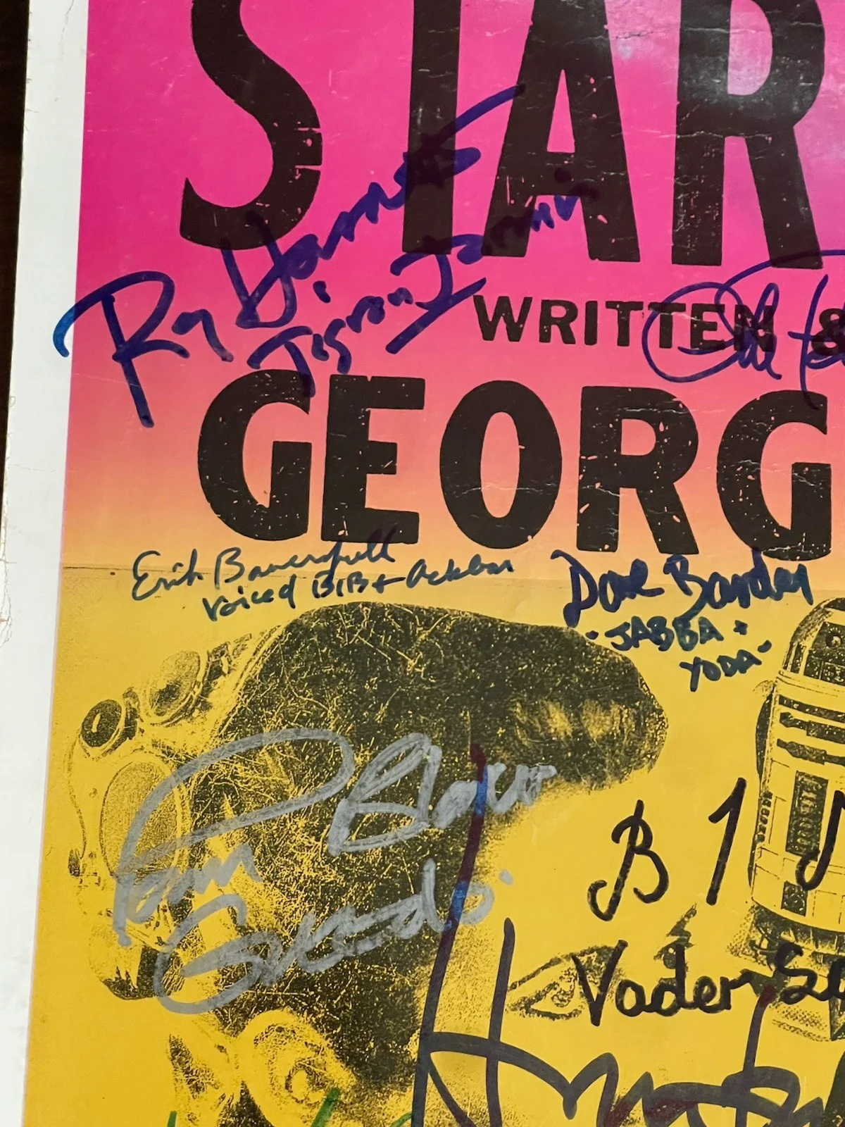 Cast — Star Wars Cast SIGNED Fisher Hamill Ford LOADED ! 14x22 Poster Beckett Letter, изображение 4