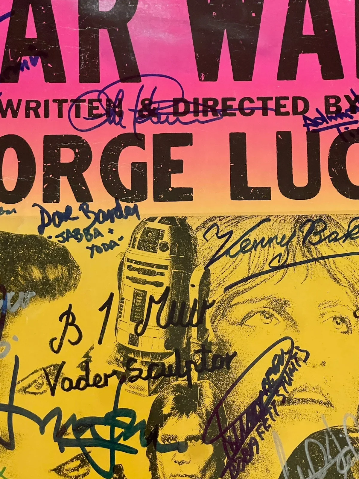 Cast — Star Wars Cast SIGNED Fisher Hamill Ford LOADED ! 14x22 Poster Beckett Letter, изображение 5