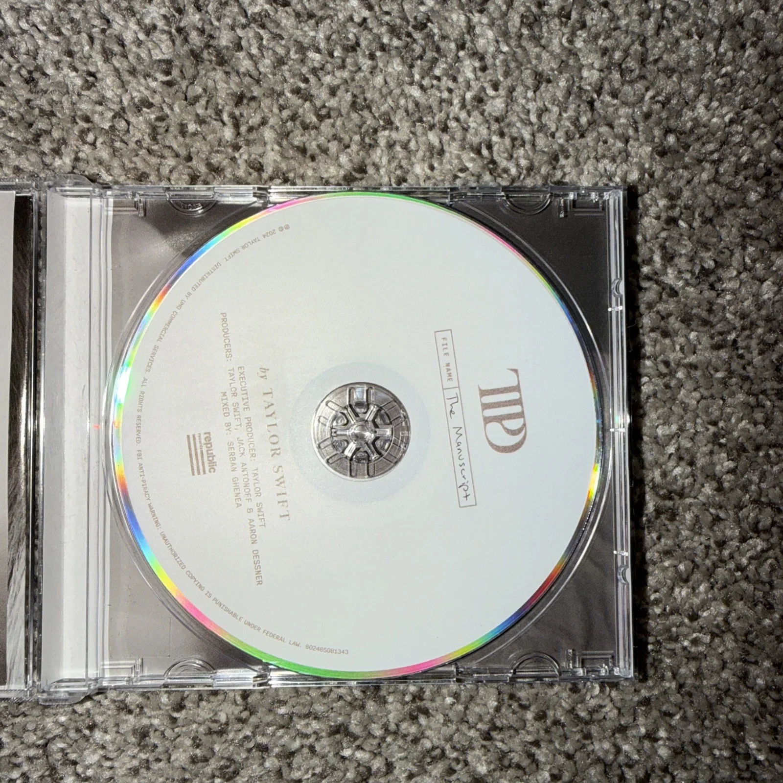 Taylor Swift The Tortured Poets Department CD + Signed Manuscript (Unsealed), image 3