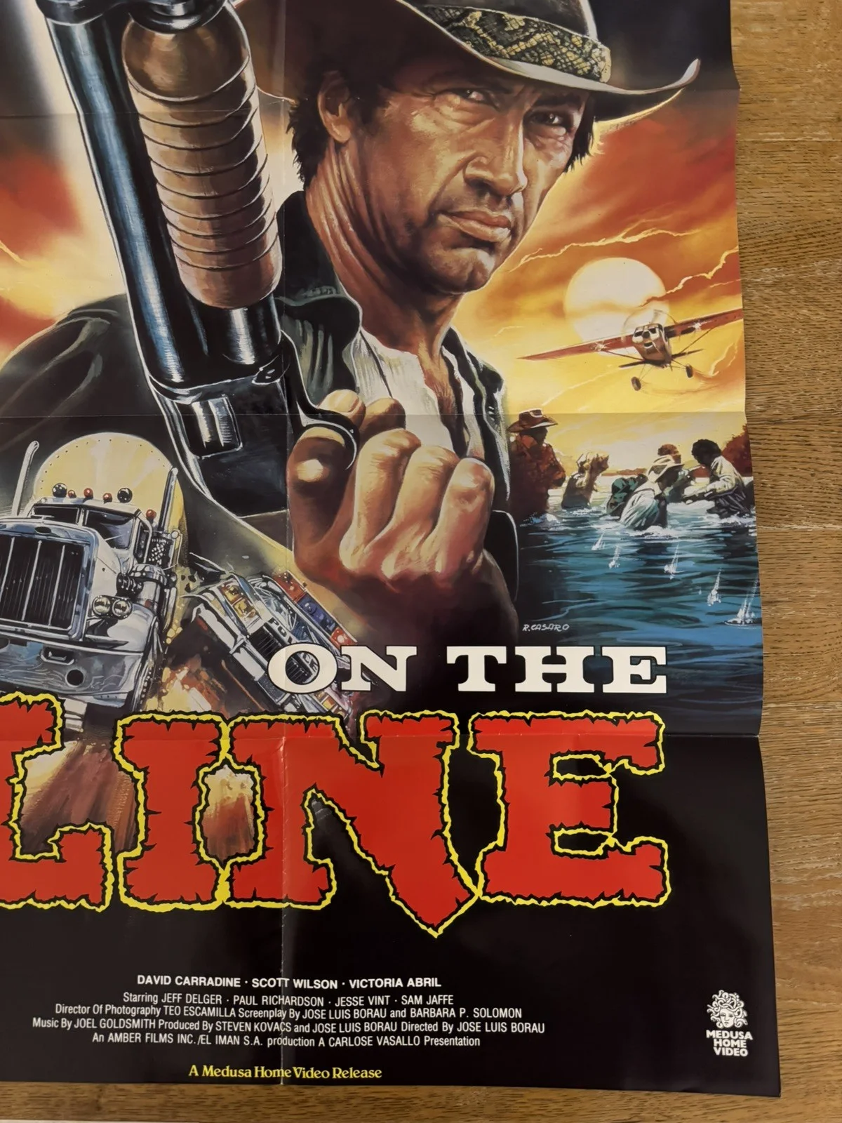 On the Line Original Video Shop VHS Poster 19874 Extremely Rare, изображение 2