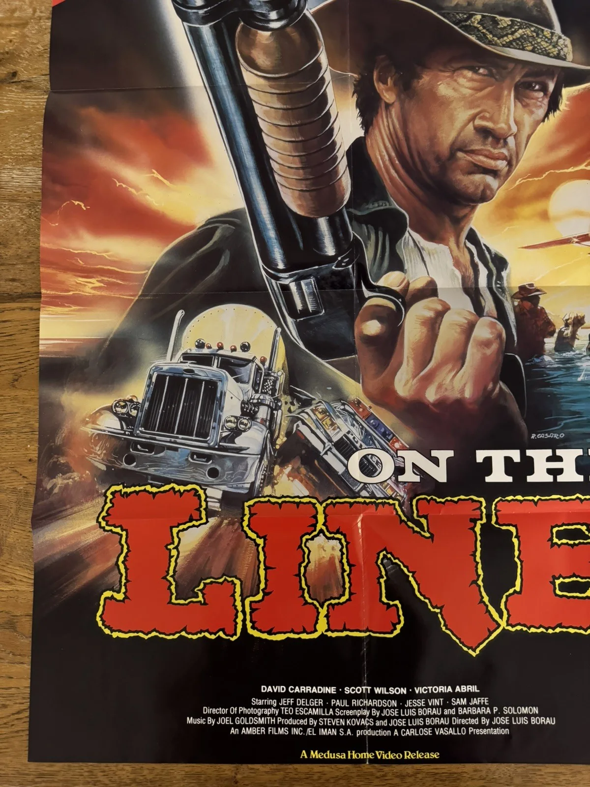 On the Line Original Video Shop VHS Poster 19874 Extremely Rare, изображение 3