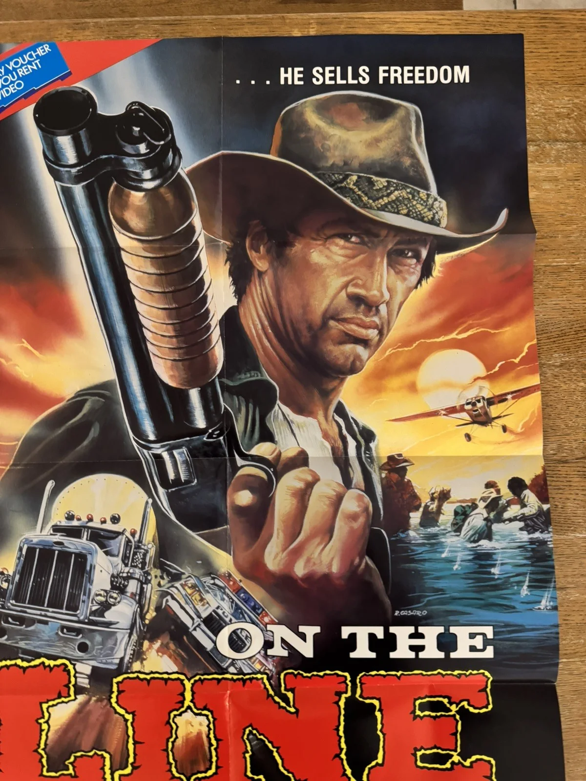 On the Line Original Video Shop VHS Poster 19874 Extremely Rare, изображение 5